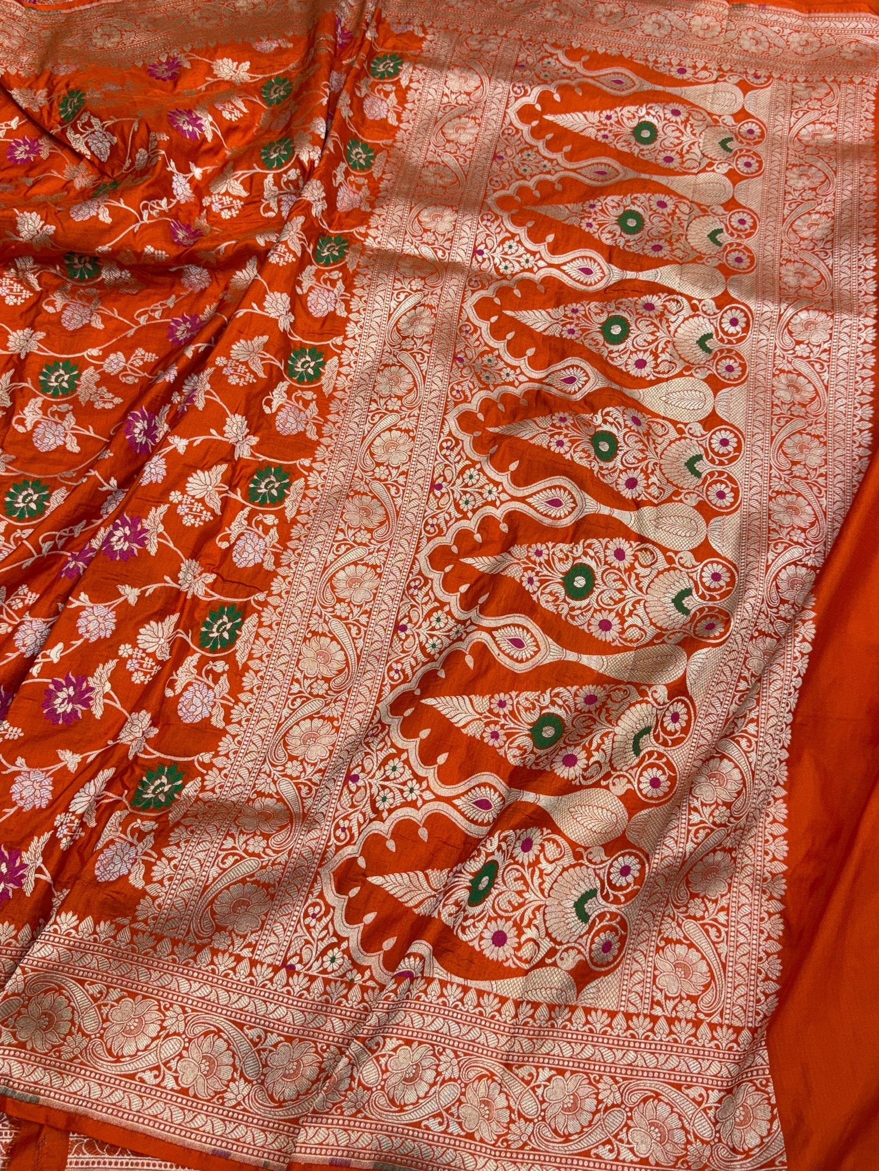 Banarasi Minakari Pure Katan Silk Saree | Pure Silk | Minakari Work | | Banarasi Katan Silk Saree - Image 3