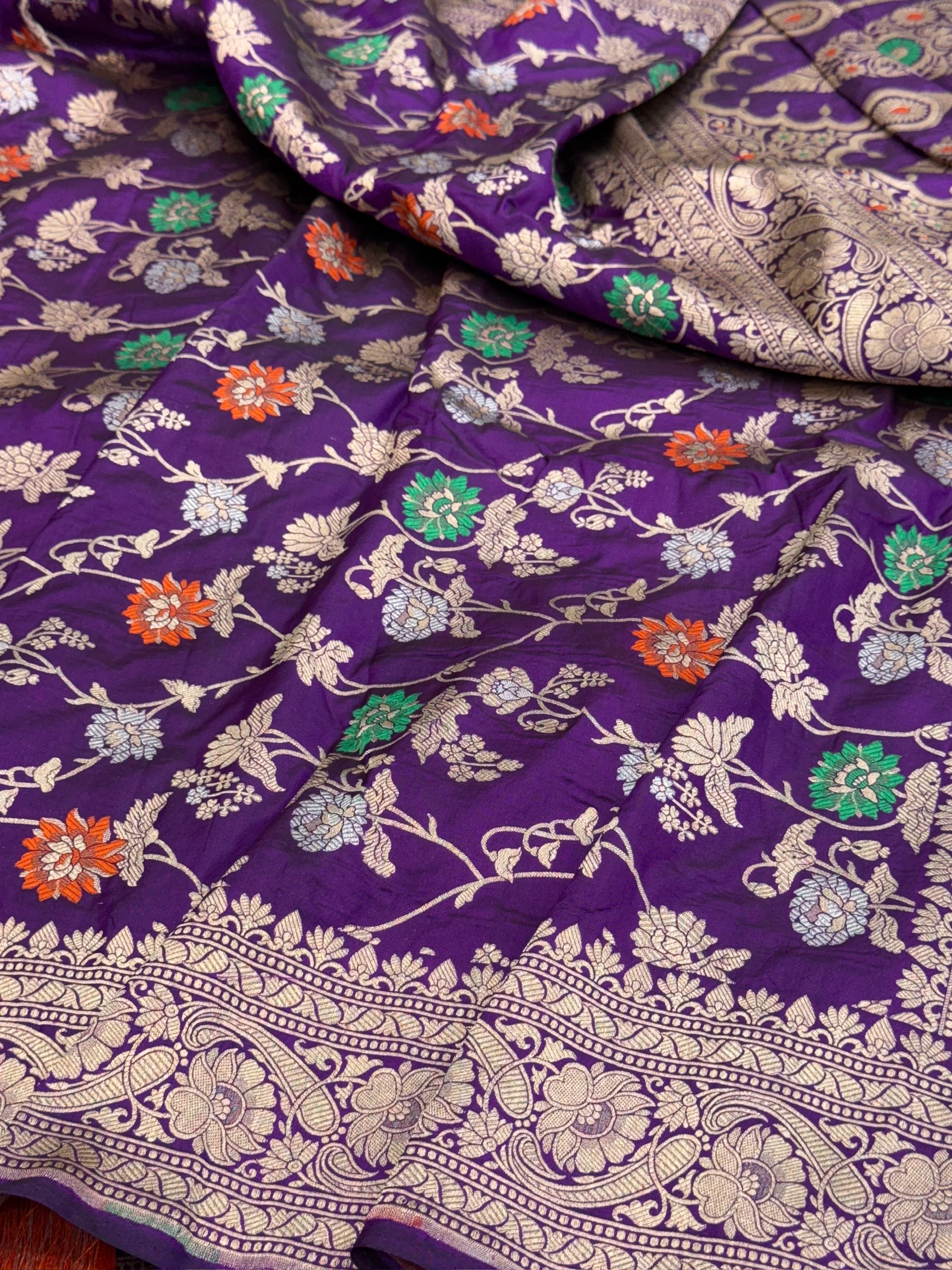 Banarasi Minakari Pure Katan Silk Saree | Pure Silk | Minakari Work | | Banarasi Katan Silk Saree - Image 4