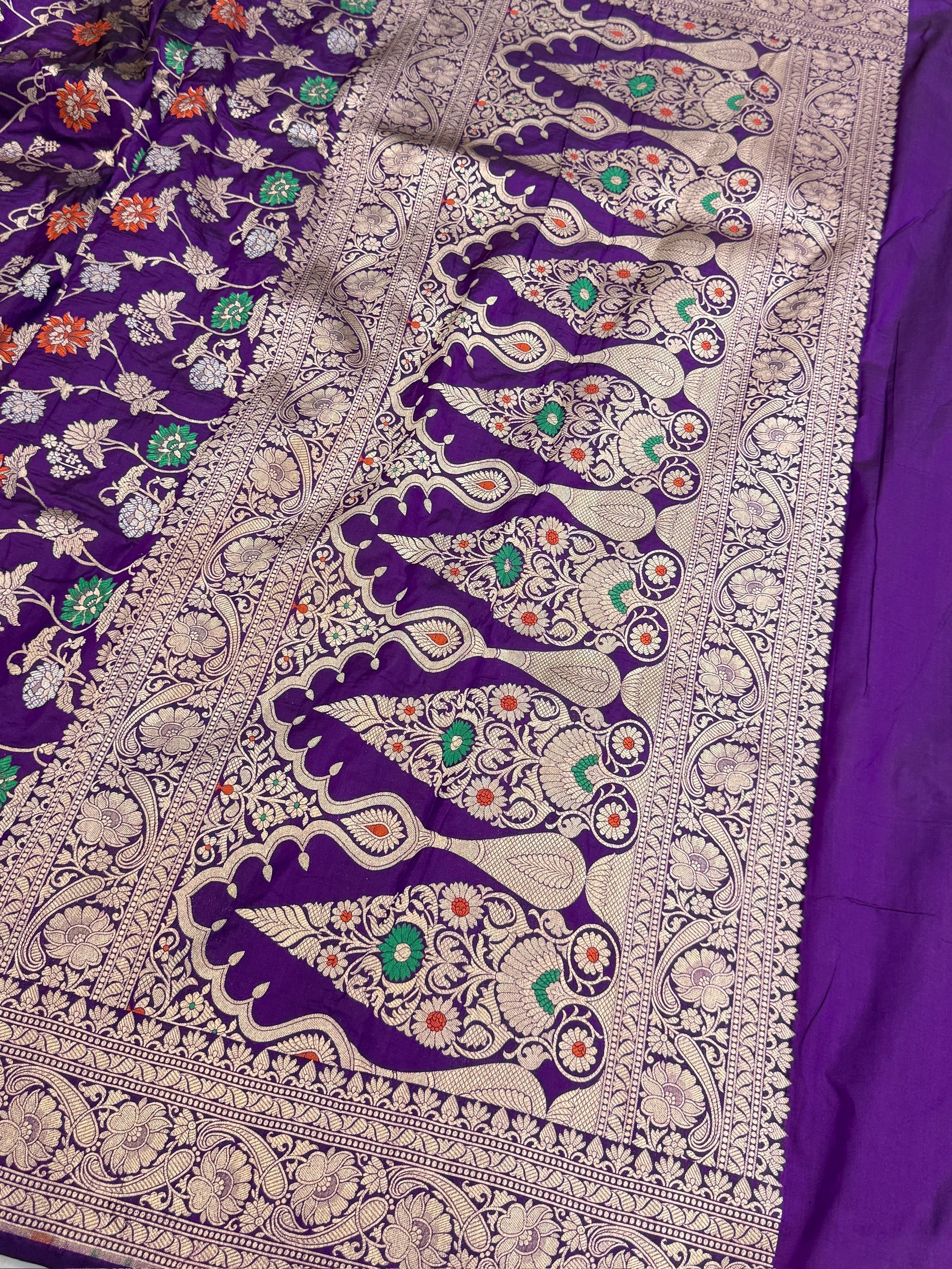 Banarasi Minakari Pure Katan Silk Saree | Pure Silk | Minakari Work | | Banarasi Katan Silk Saree - Image 6