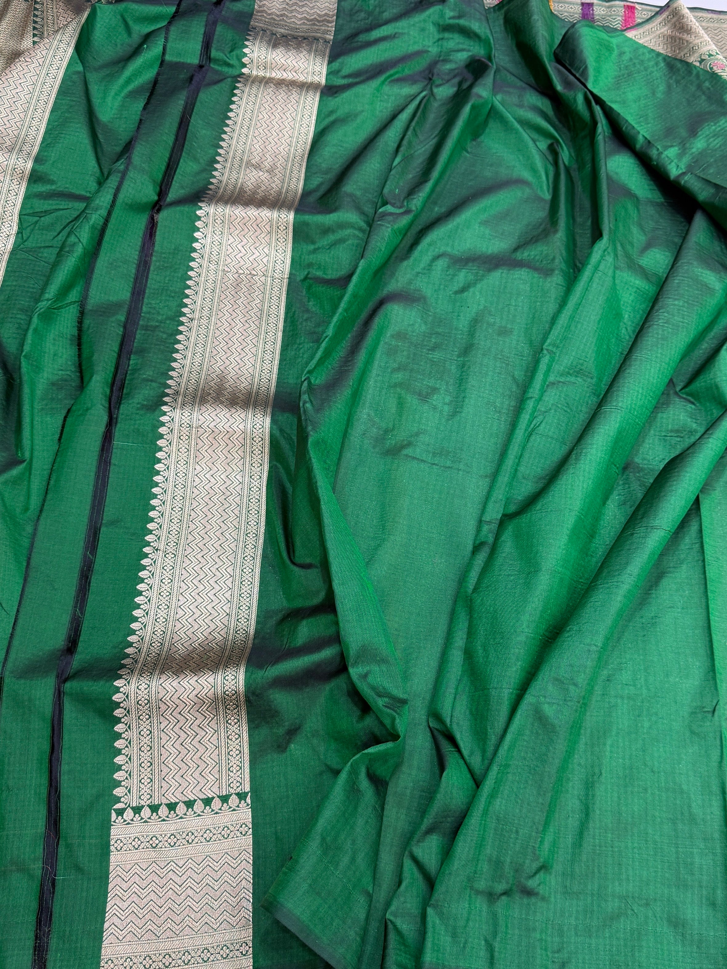 Banarasi Minakari Pure Silk Brocade Saree | 100% Pure Katan Silk - Image 8
