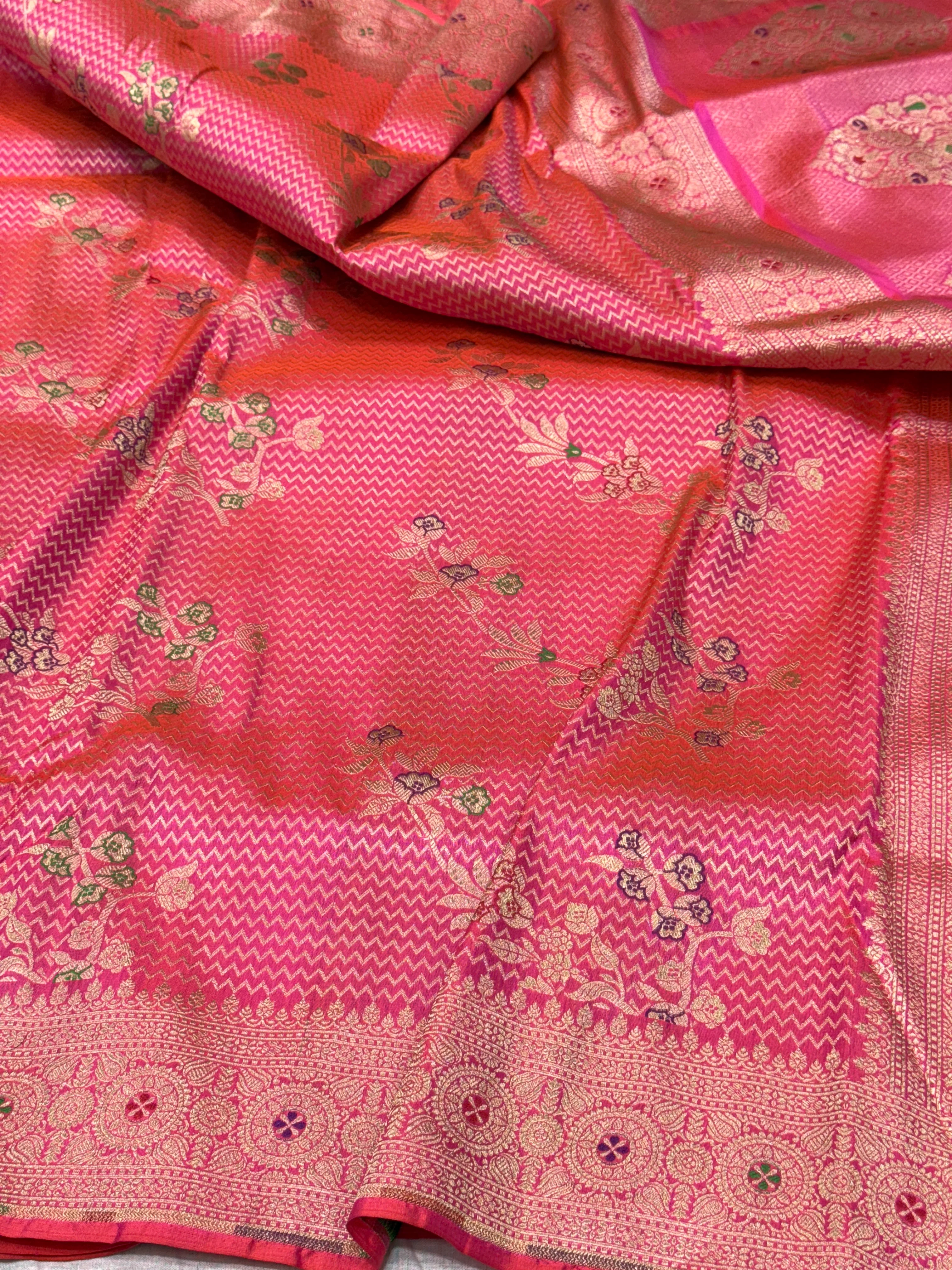 Banarasi Minakari Pure Katan Silk Brocade Saree – Rich Traditional Brocade Weave - Image 11