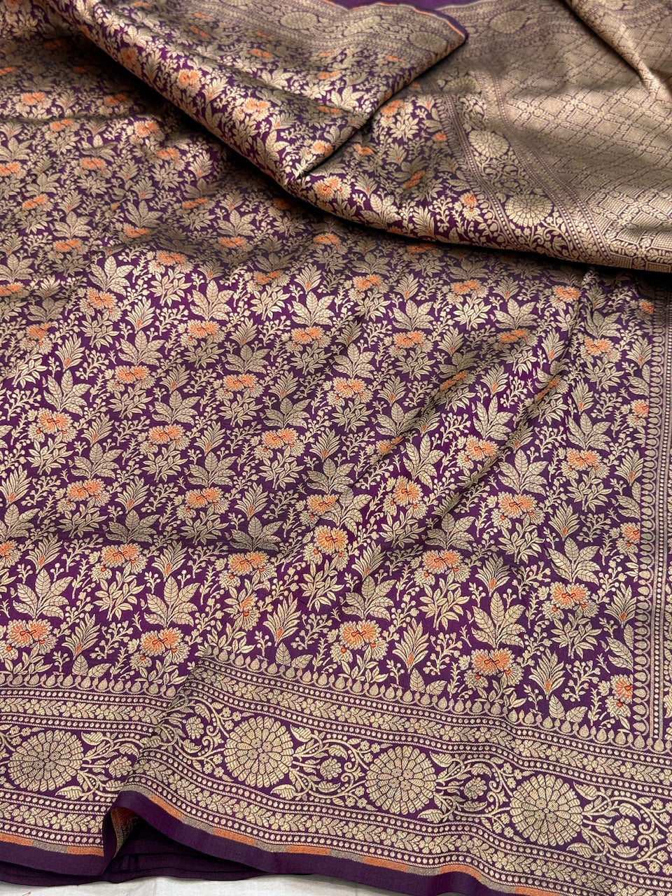 Banarasi Minakari Pure Katan Silk Brocade Saree – Rich Traditional Brocade Weave - Image 17