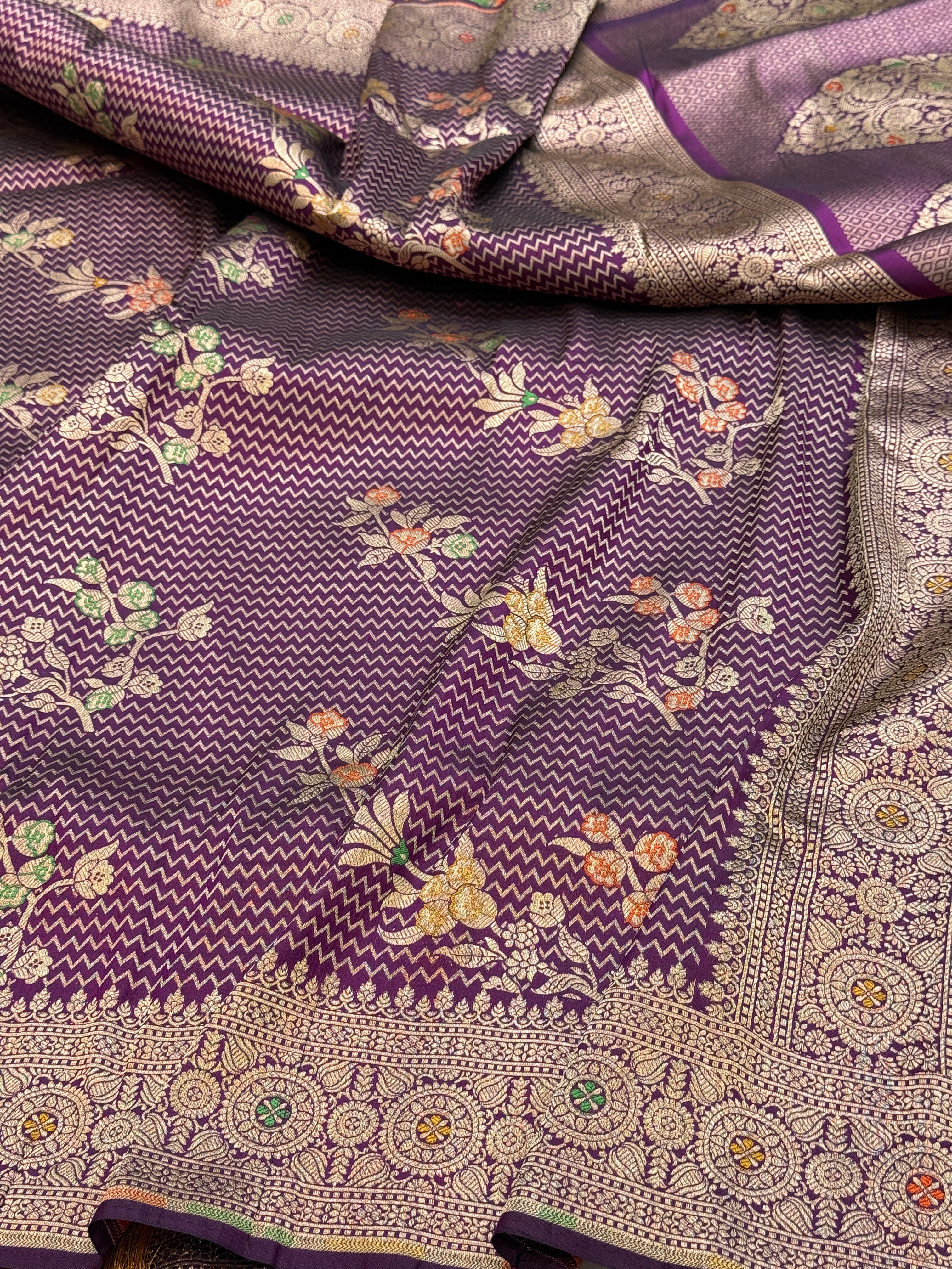 Banarasi Minakari Pure Katan Silk Brocade Saree – Rich Traditional Brocade Weave - Image 5