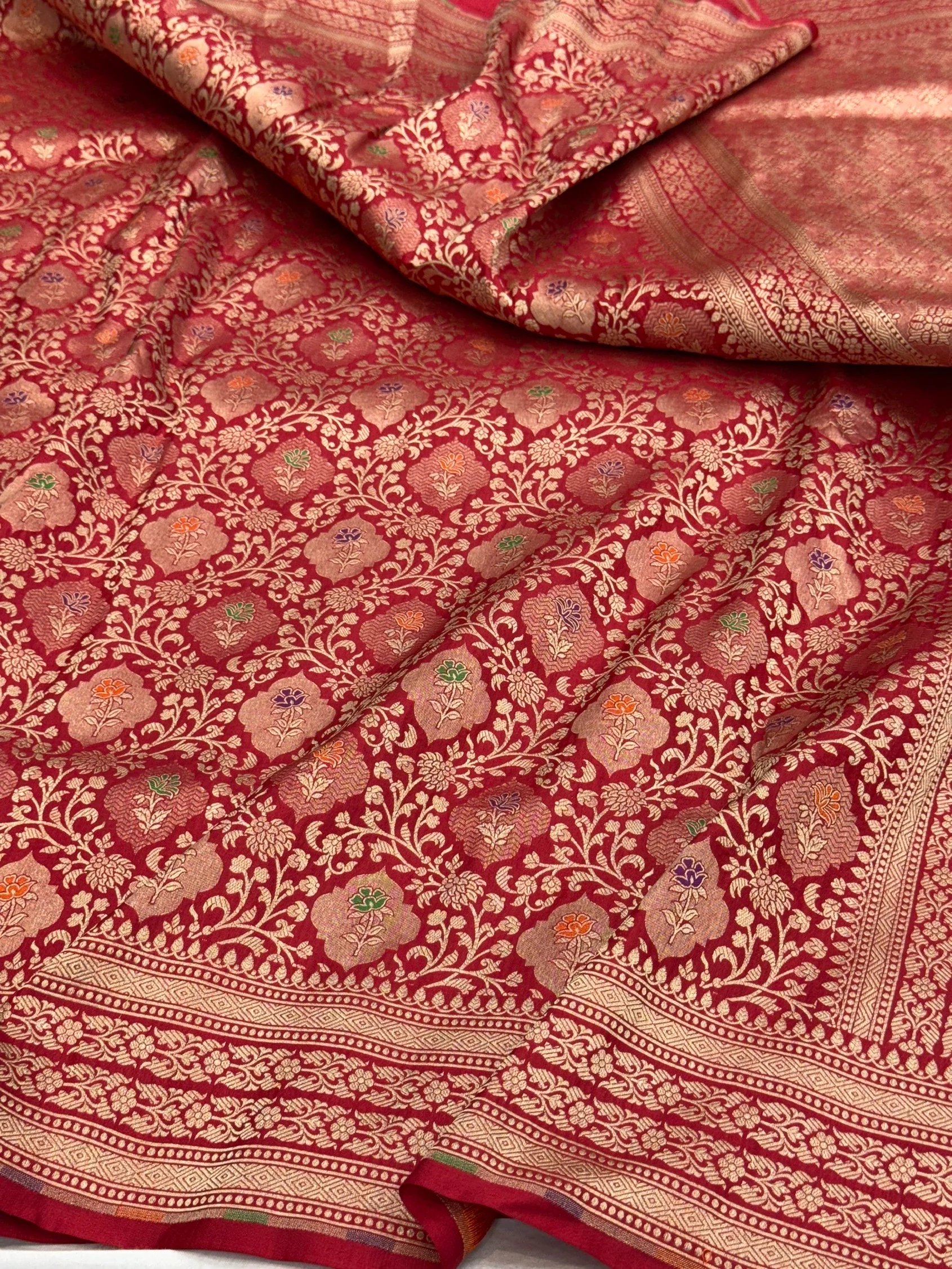 Banarasi Minakari Pure Katan Silk Brocade Saree – Rich Traditional Brocade Weave - Image 10