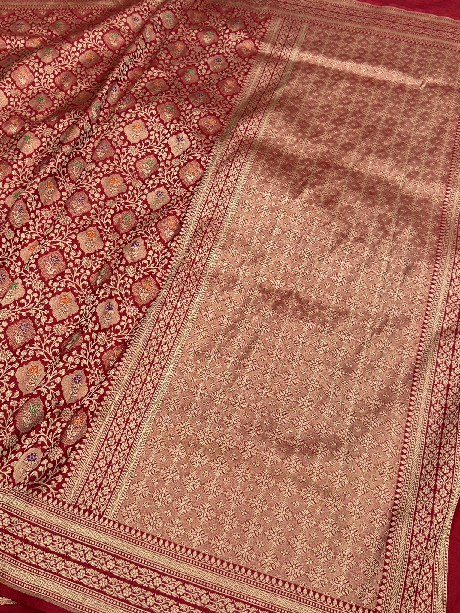 Banarasi Minakari Pure Katan Silk Brocade Saree – Rich Traditional Brocade Weave - Image 12