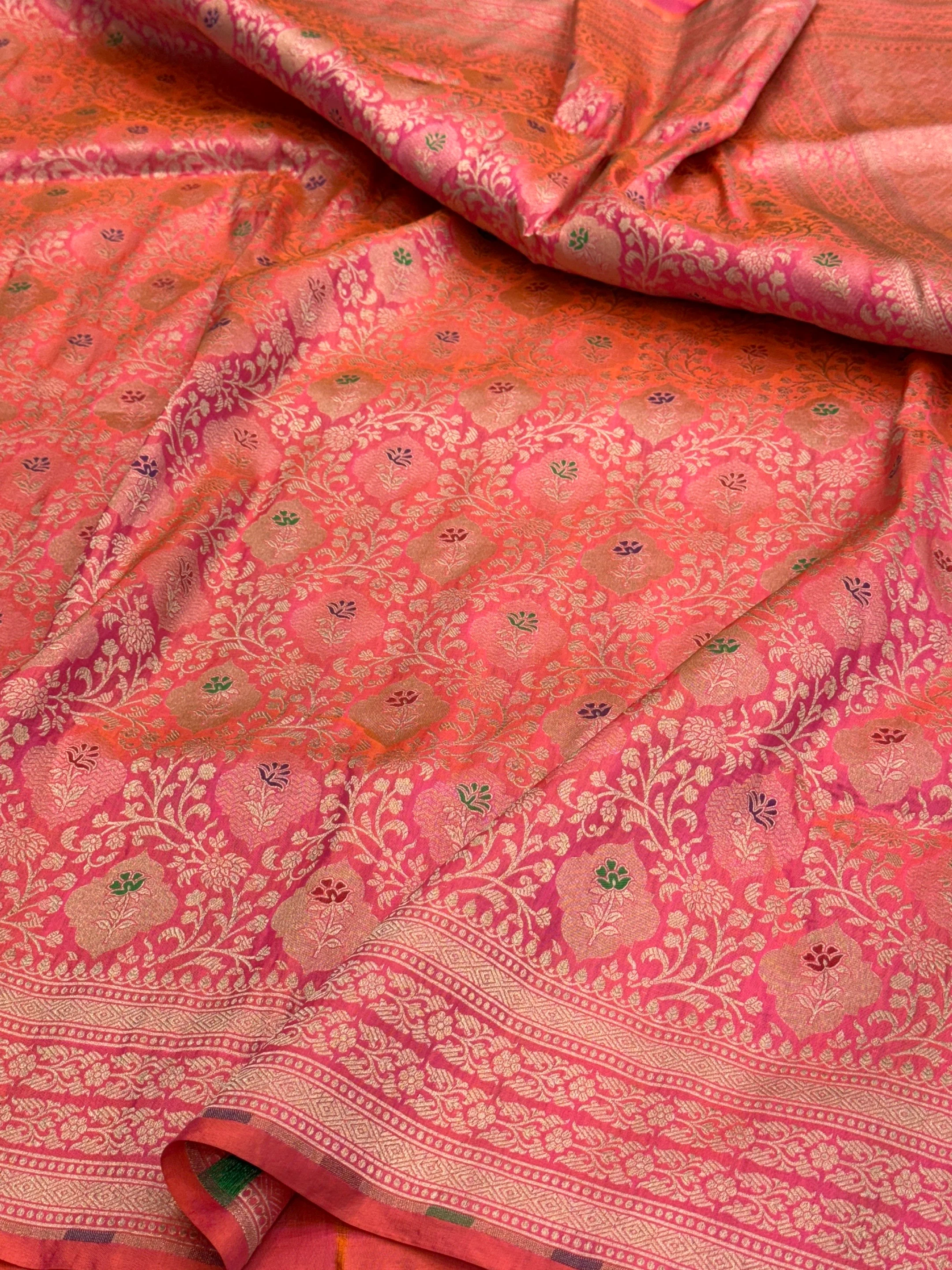 Banarasi Minakari Pure Katan Silk Brocade Saree – Rich Traditional Brocade Weave - Image 16