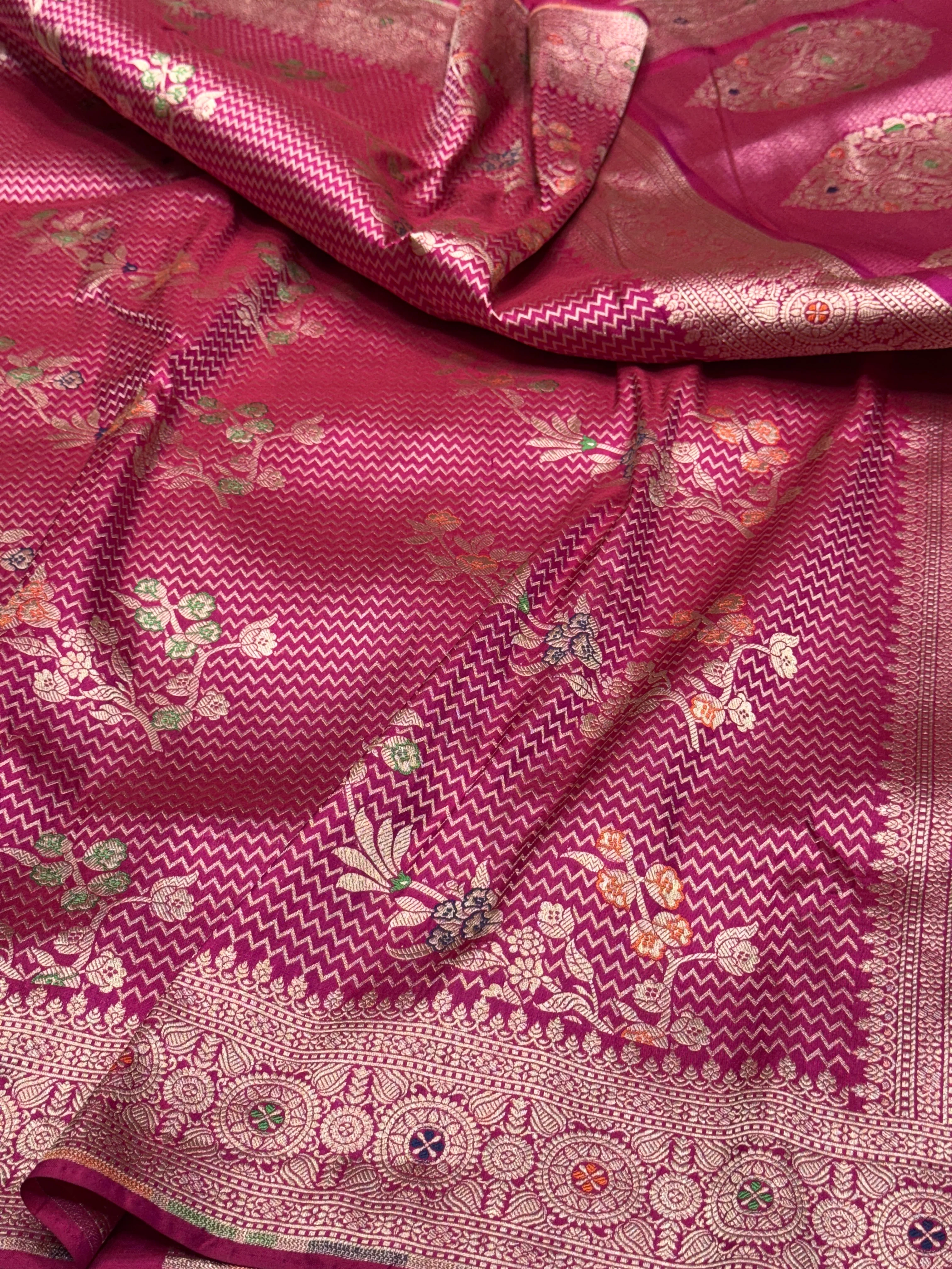Banarasi Minakari Pure Katan Silk Brocade Saree – Rich Traditional Brocade Weave - Image 7