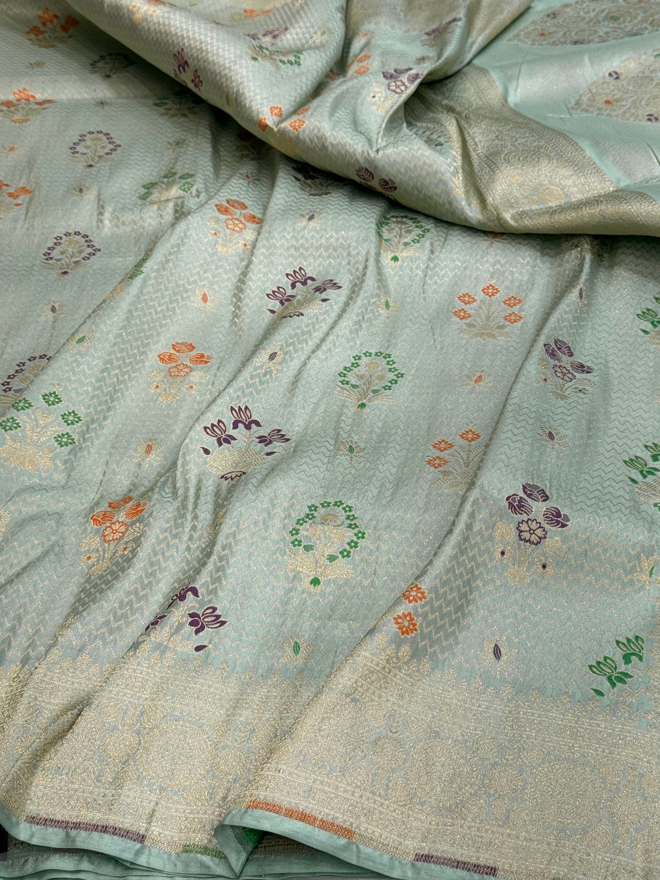 Banarasi Minakari Pure Katan Silk Brocade Saree – Rich Traditional Brocade Weave - Image 4