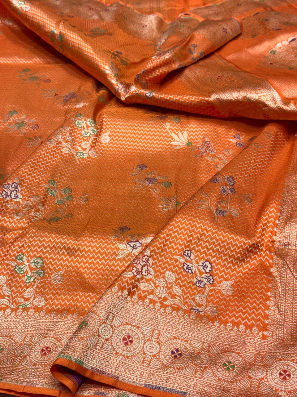 Banarasi Minakari Pure Katan Silk Brocade Saree – Rich Traditional Brocade Weave - Image 9