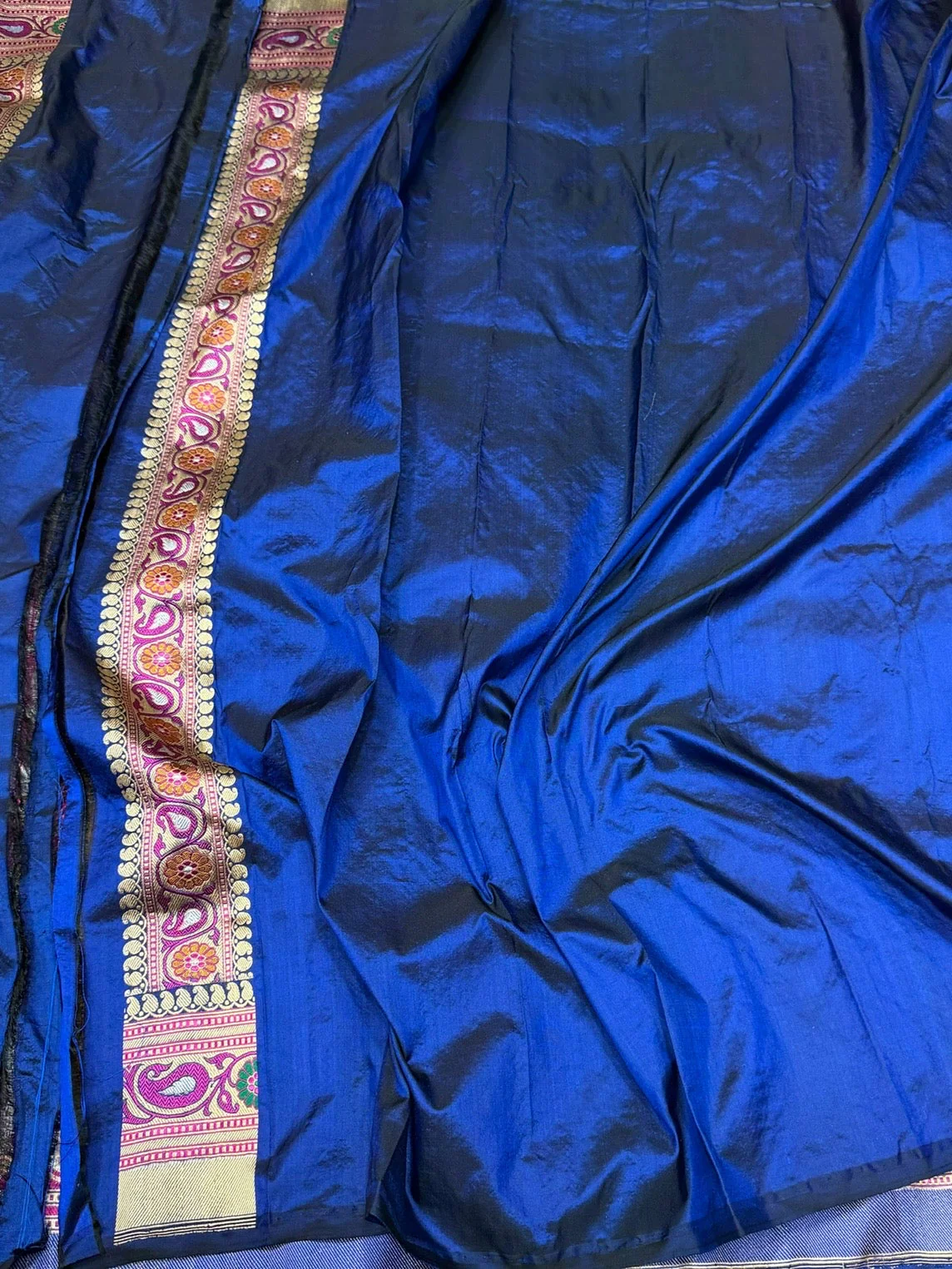 Banarasi Minakari Pure Silk Brocade Saree | 100% Pure Katan Silk with Intricate Brocade Design - Image 7