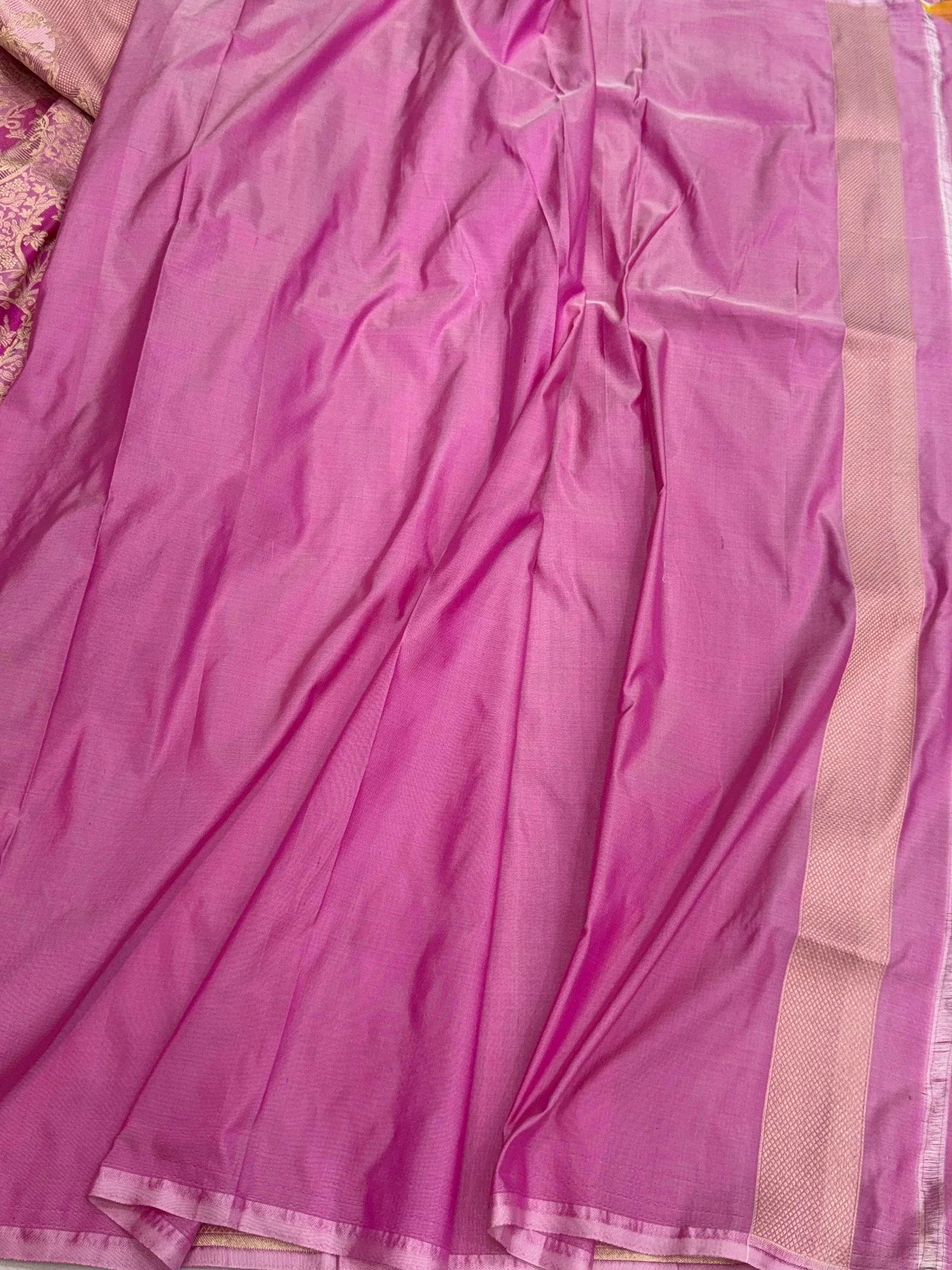 Banarasi Minakari Pure Silk Brocade Saree | 100% Pure Katan Silk Handwoven in Banaras - Image 22