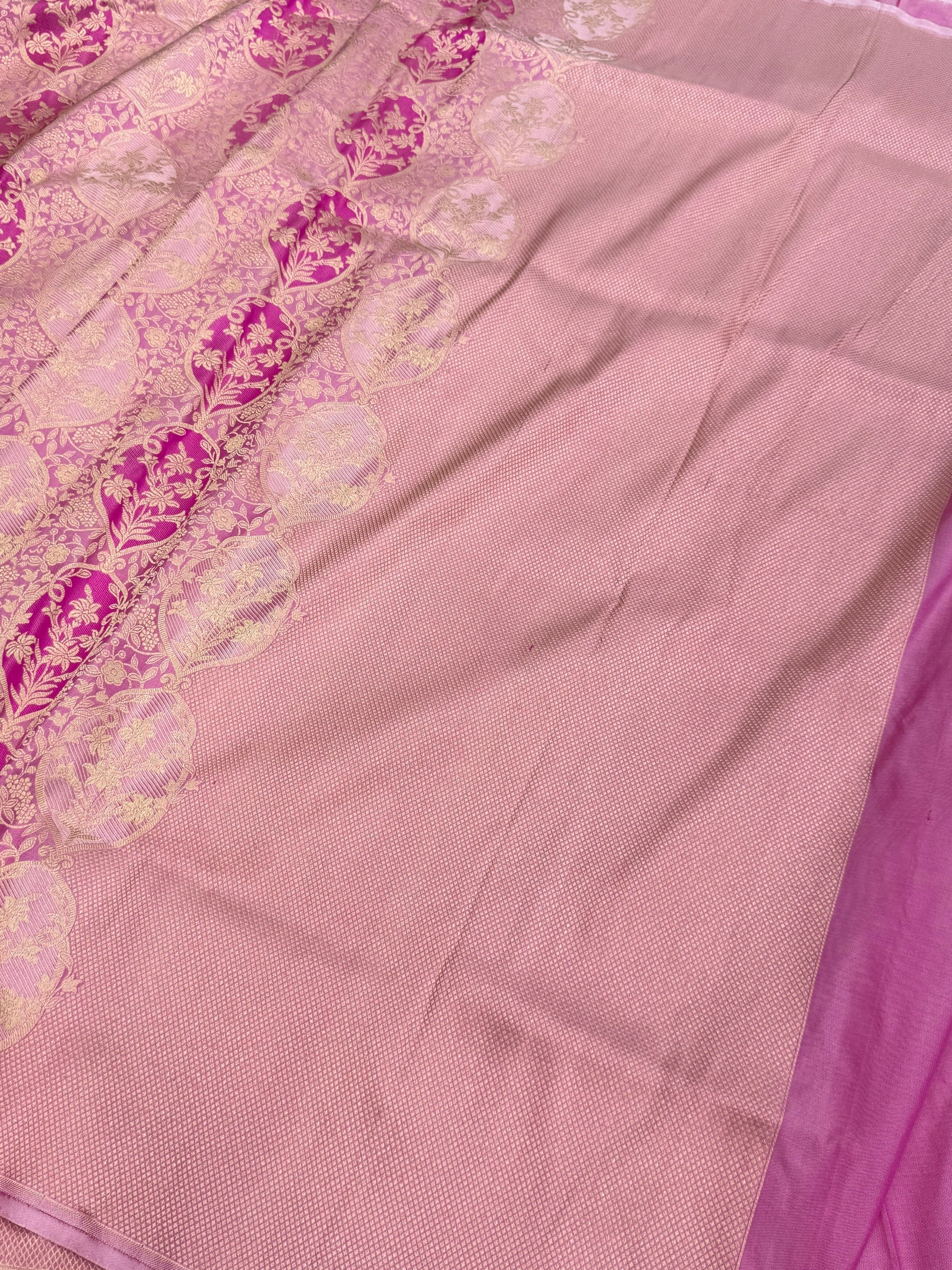 Banarasi Minakari Pure Silk Brocade Saree | 100% Pure Katan Silk Handwoven in Banaras - Image 23