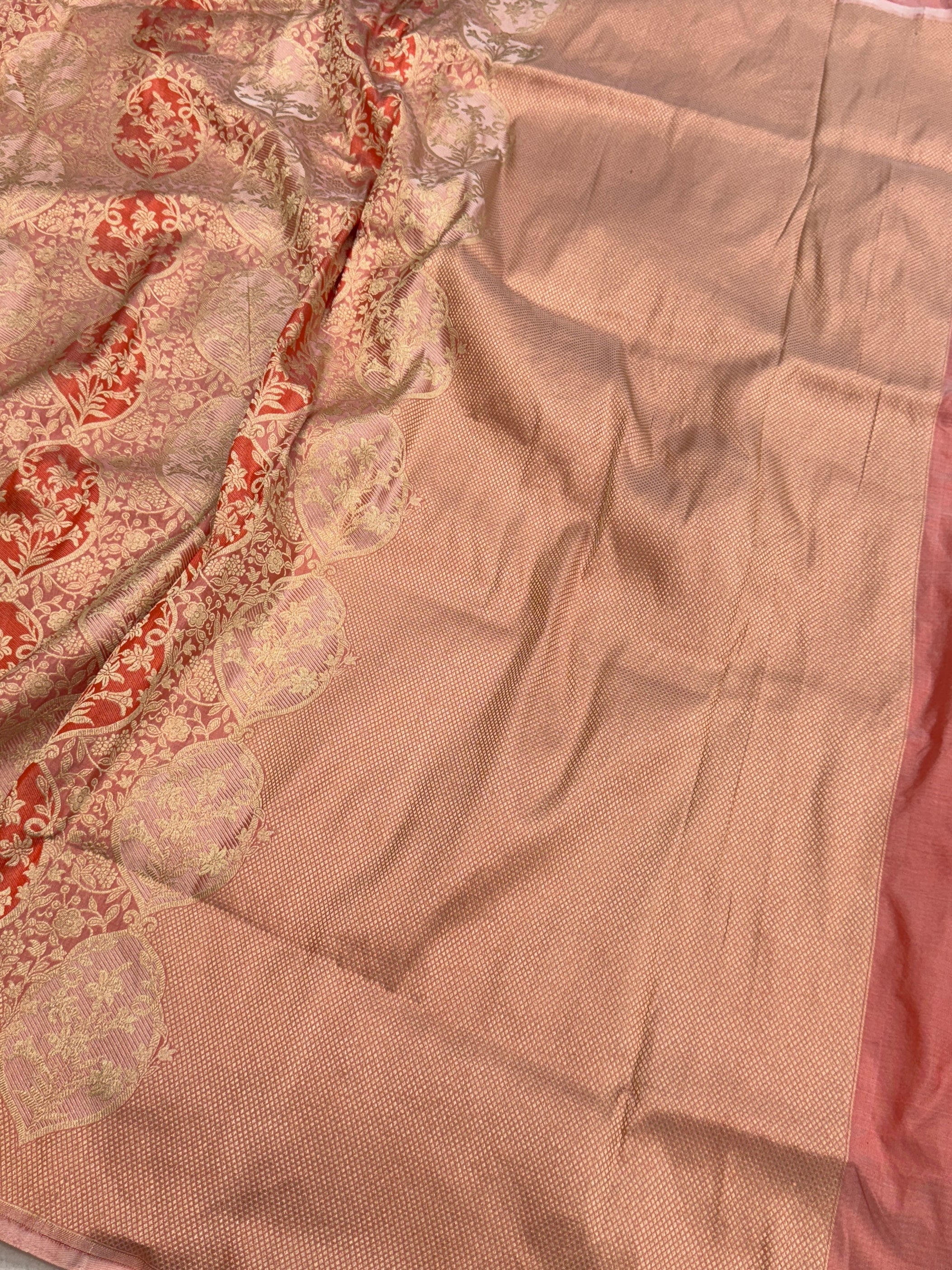 Banarasi Minakari Pure Silk Brocade Saree | 100% Pure Katan Silk Handwoven in Banaras - Image 31