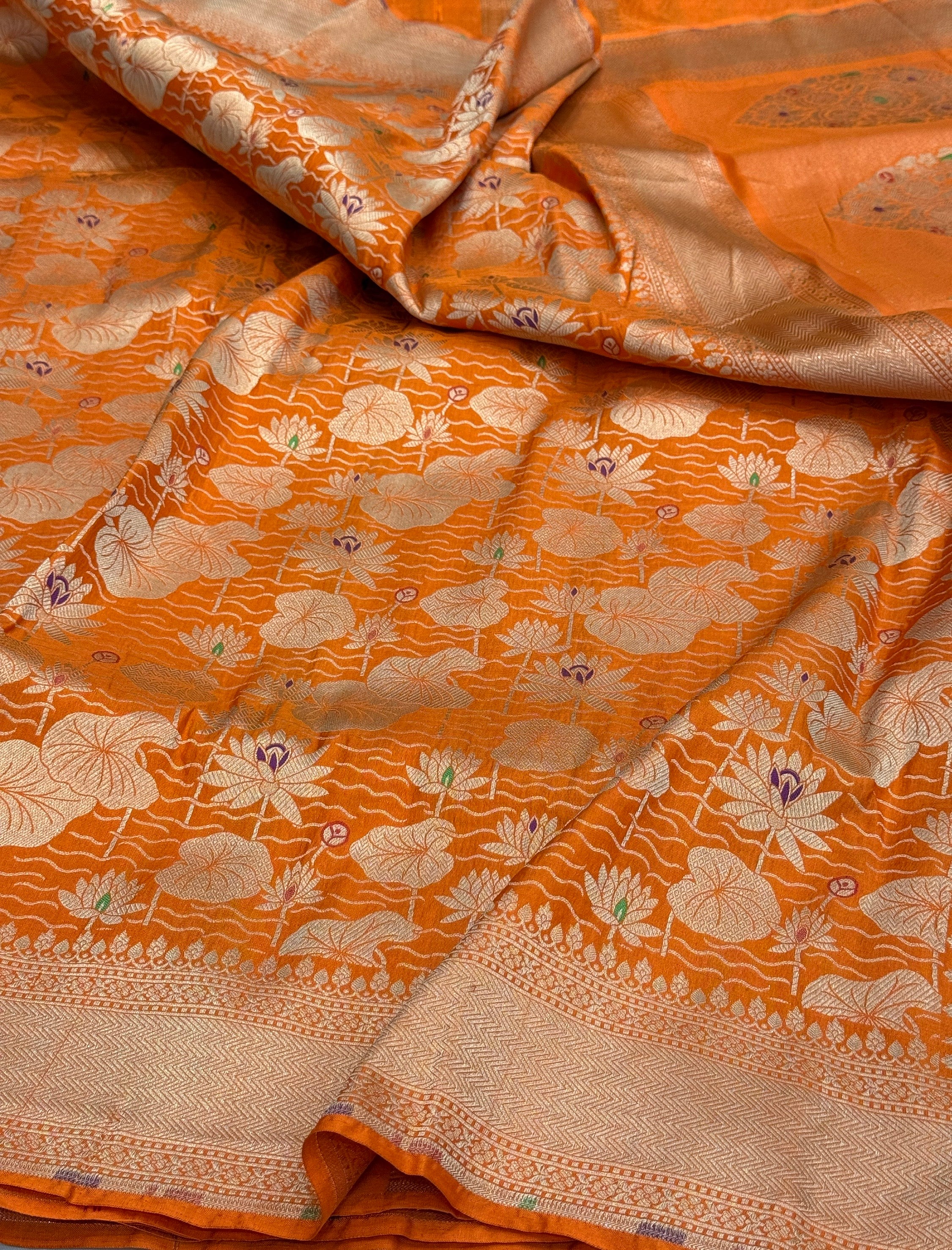 Banarasi Minakari Pure Silk Brocade Saree – Katan Silk with Intricate Minakari & Rich Brocade Weave - Image 10