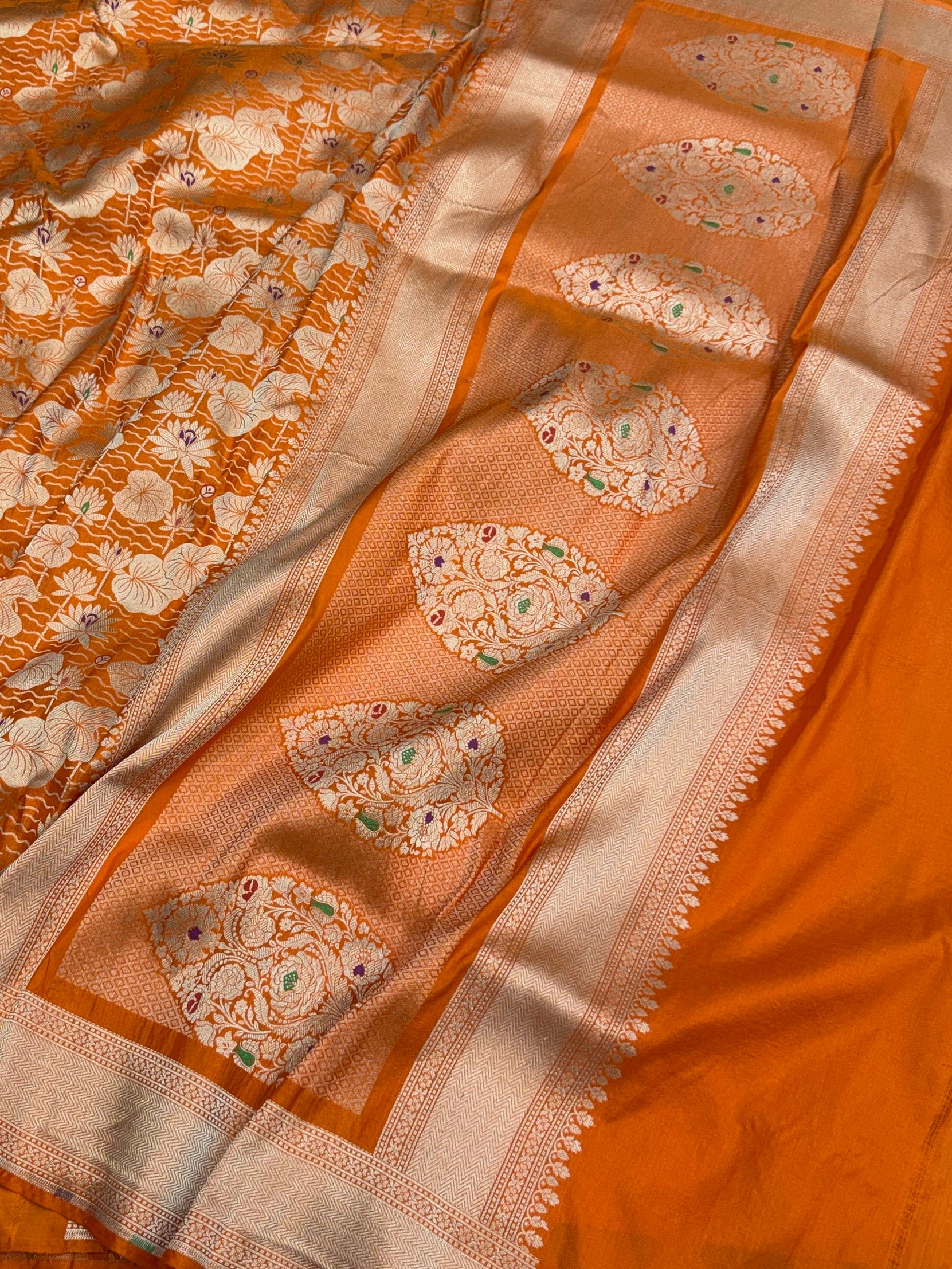 Banarasi Minakari Pure Silk Brocade Saree – Katan Silk with Intricate Minakari & Rich Brocade Weave - Image 12