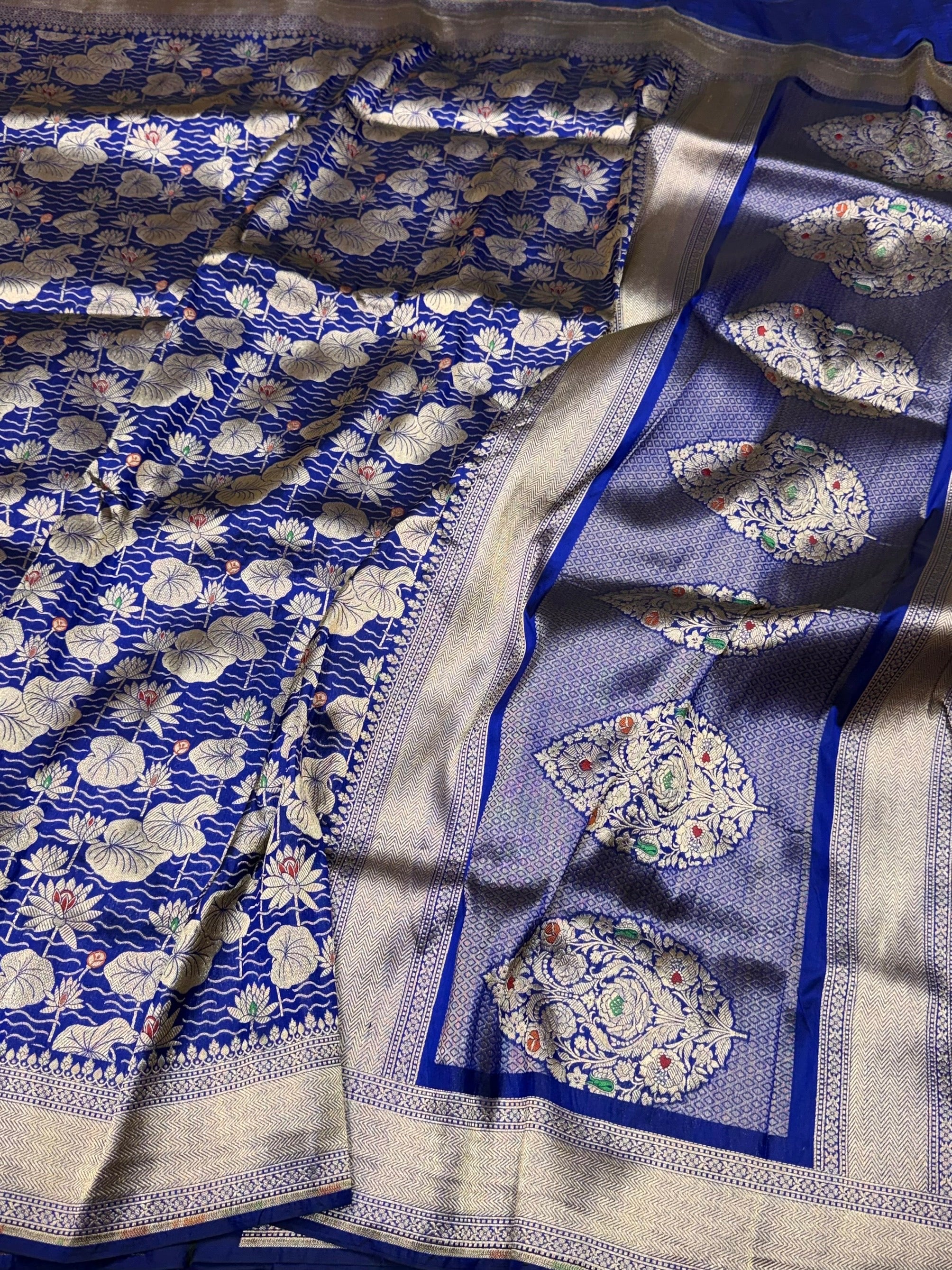 Banarasi Minakari Pure Silk Brocade Saree – Katan Silk with Intricate Minakari & Rich Brocade Weave - Image 3
