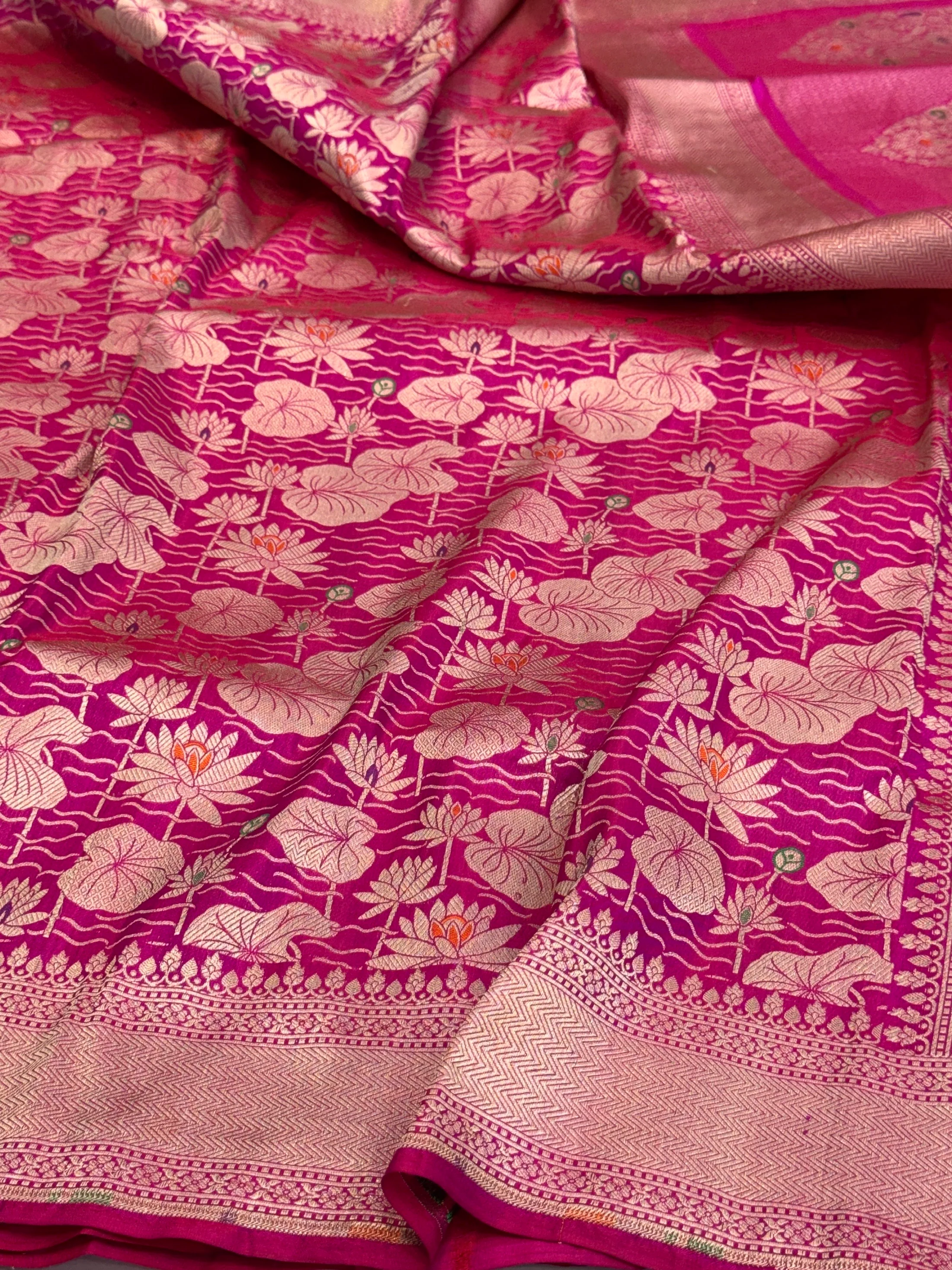 Banarasi Minakari Pure Silk Brocade Saree – Katan Silk with Intricate Minakari & Rich Brocade Weave - Image 7
