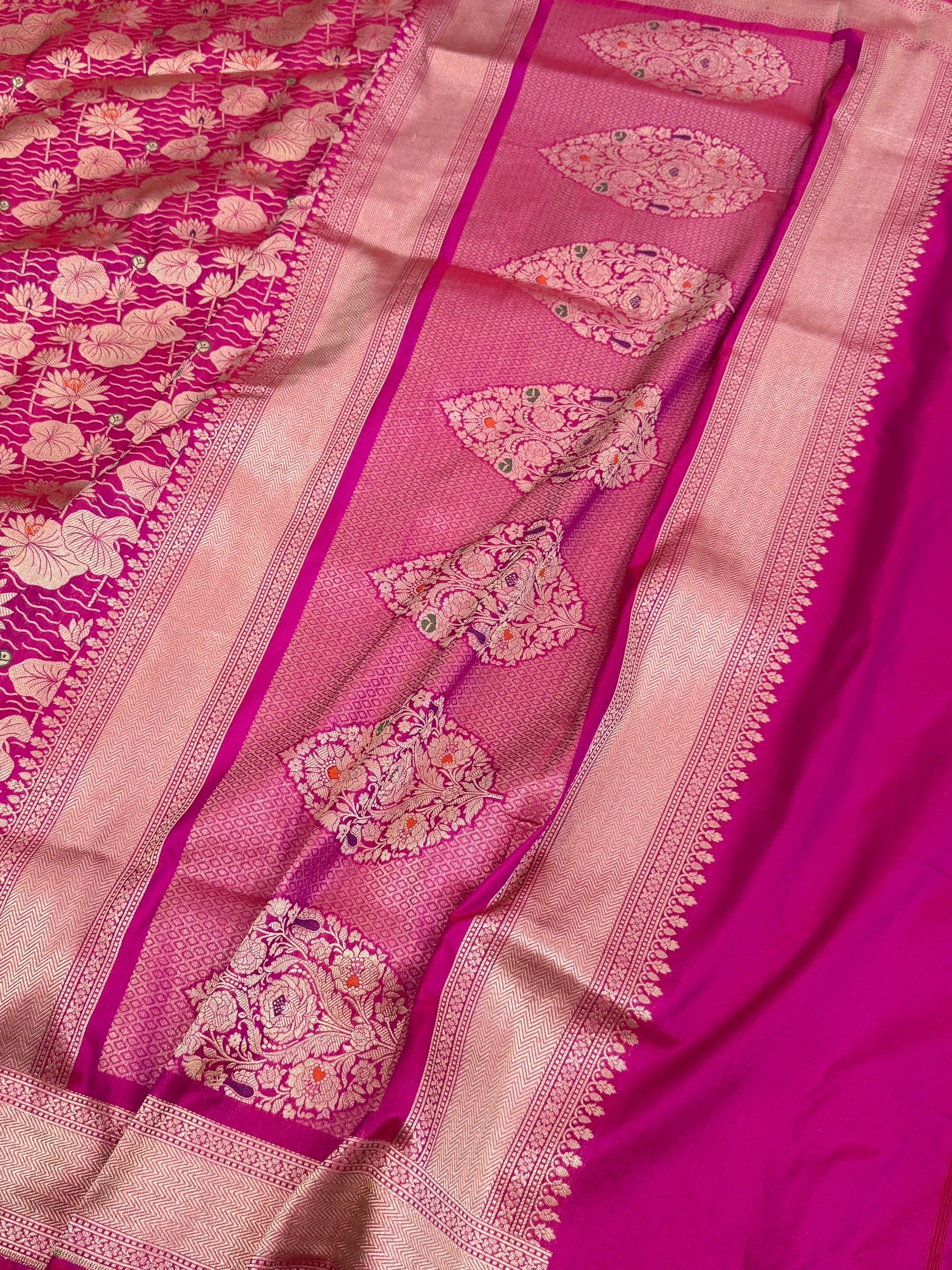 Banarasi Minakari Pure Silk Brocade Saree – Katan Silk with Intricate Minakari & Rich Brocade Weave - Image 9