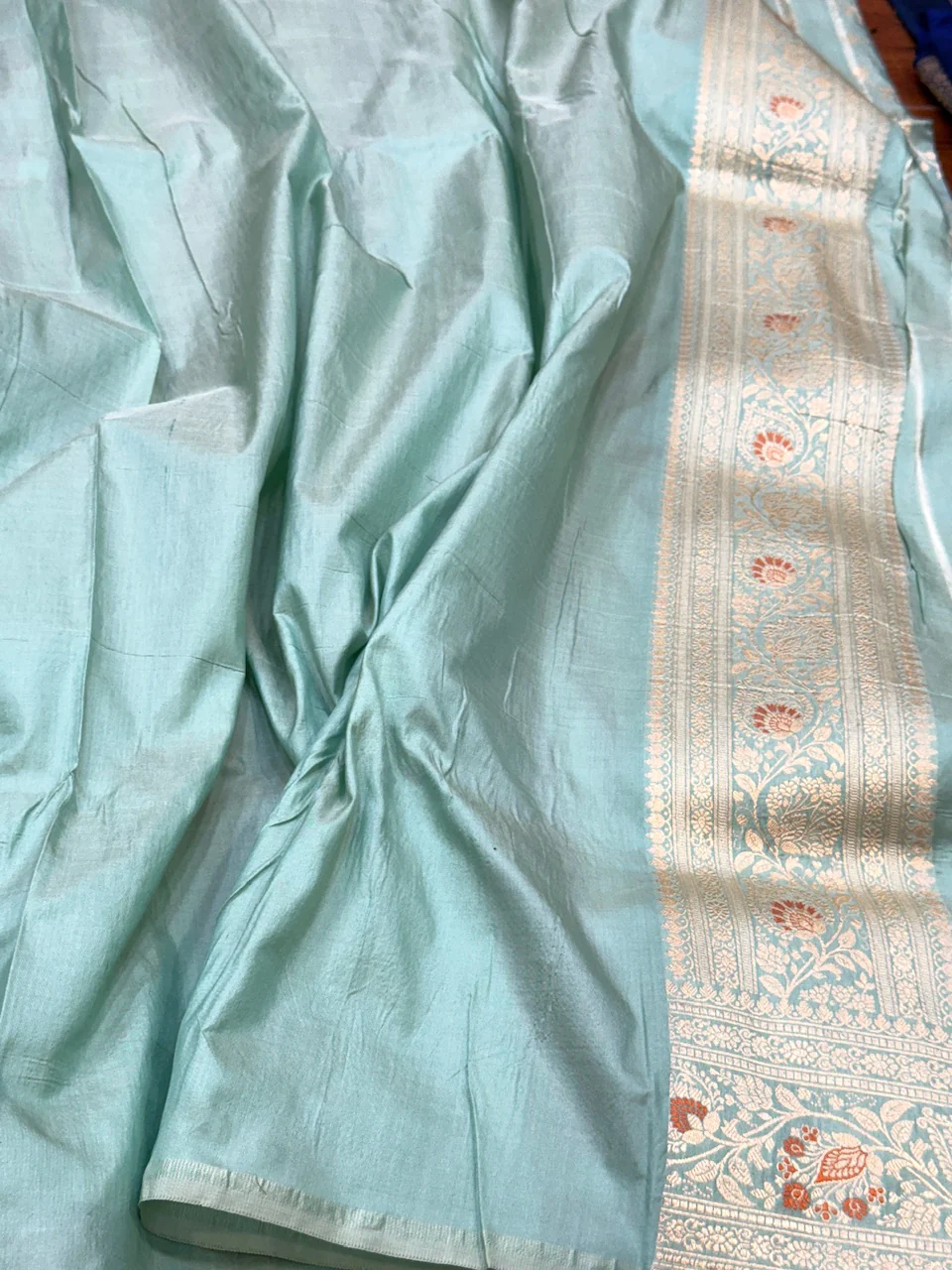 Banarasi Minakari Pure Katan Silk Saree | Pure Silk | Minakari Work | Cutwork Technique | Banarasi Katan Silk Saree - Image 10