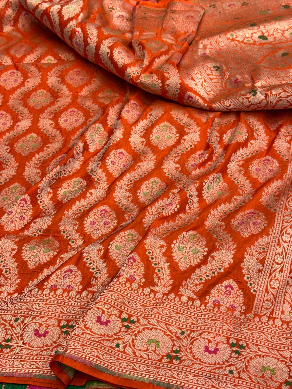 Banarasi Minakari Pure Katan Silk Saree | Pure Silk | Minakari Work | Cutwork Technique | Banarasi Katan Silk Saree