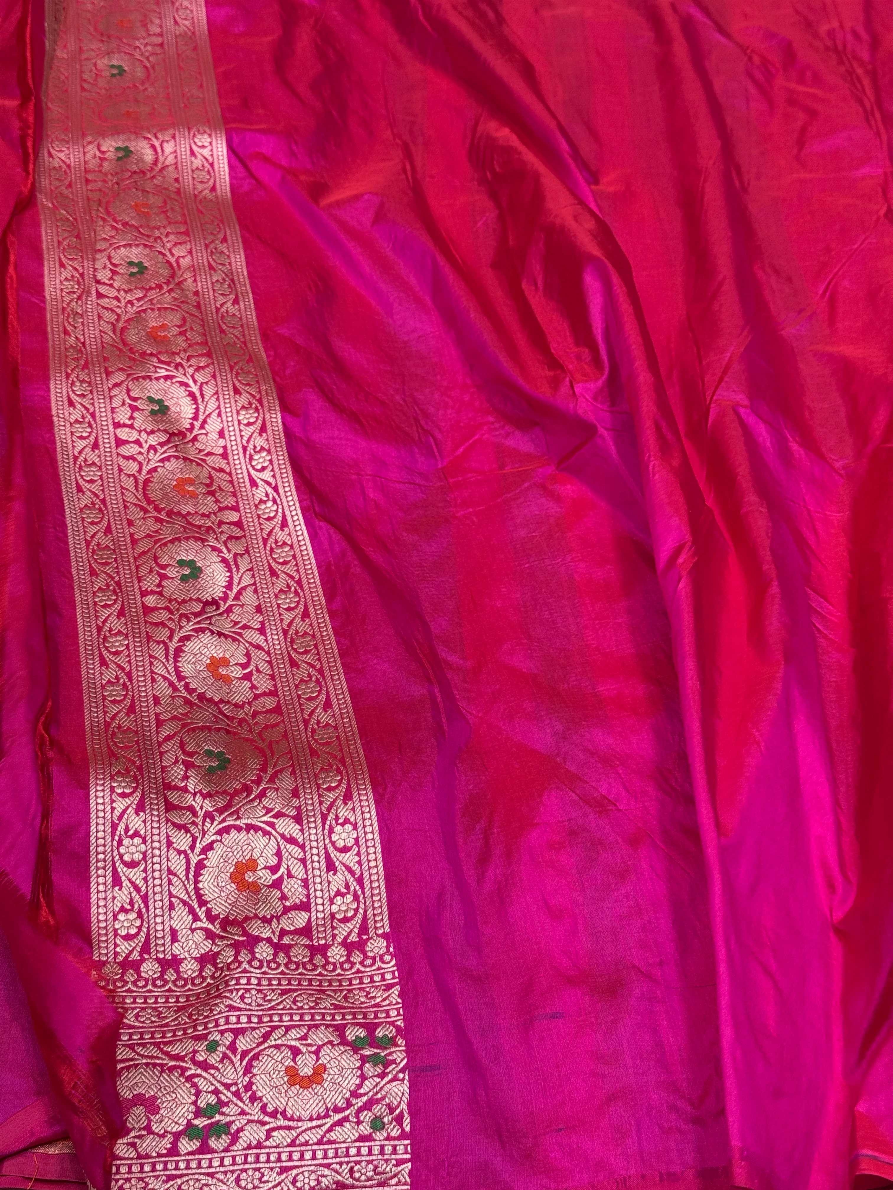 Banarasi Minakari Pure Katan Silk Saree | Pure Silk | Minakari Work | Cutwork Technique | Banarasi Katan Silk Saree - Image 4