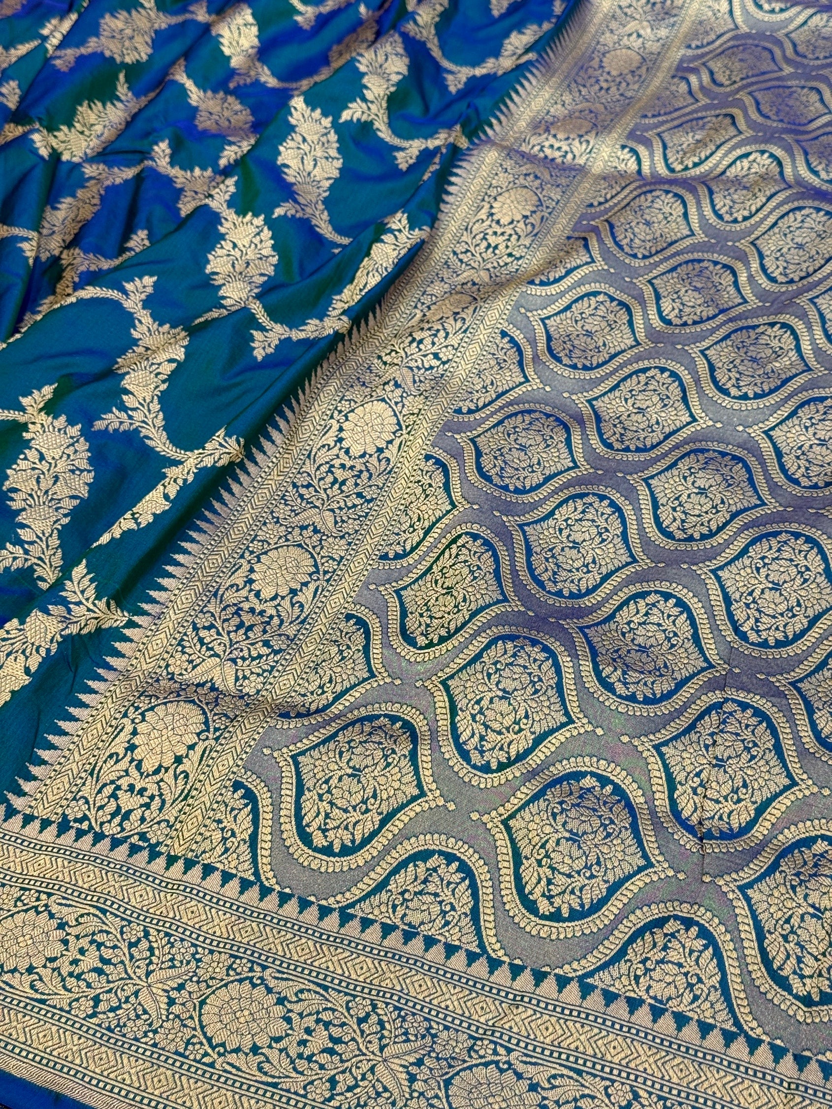 Banarasi Pure Katan Silk Saree | Pure Silk | Cutwork Technique | Banarasi Katan Silk Saree - Image 3