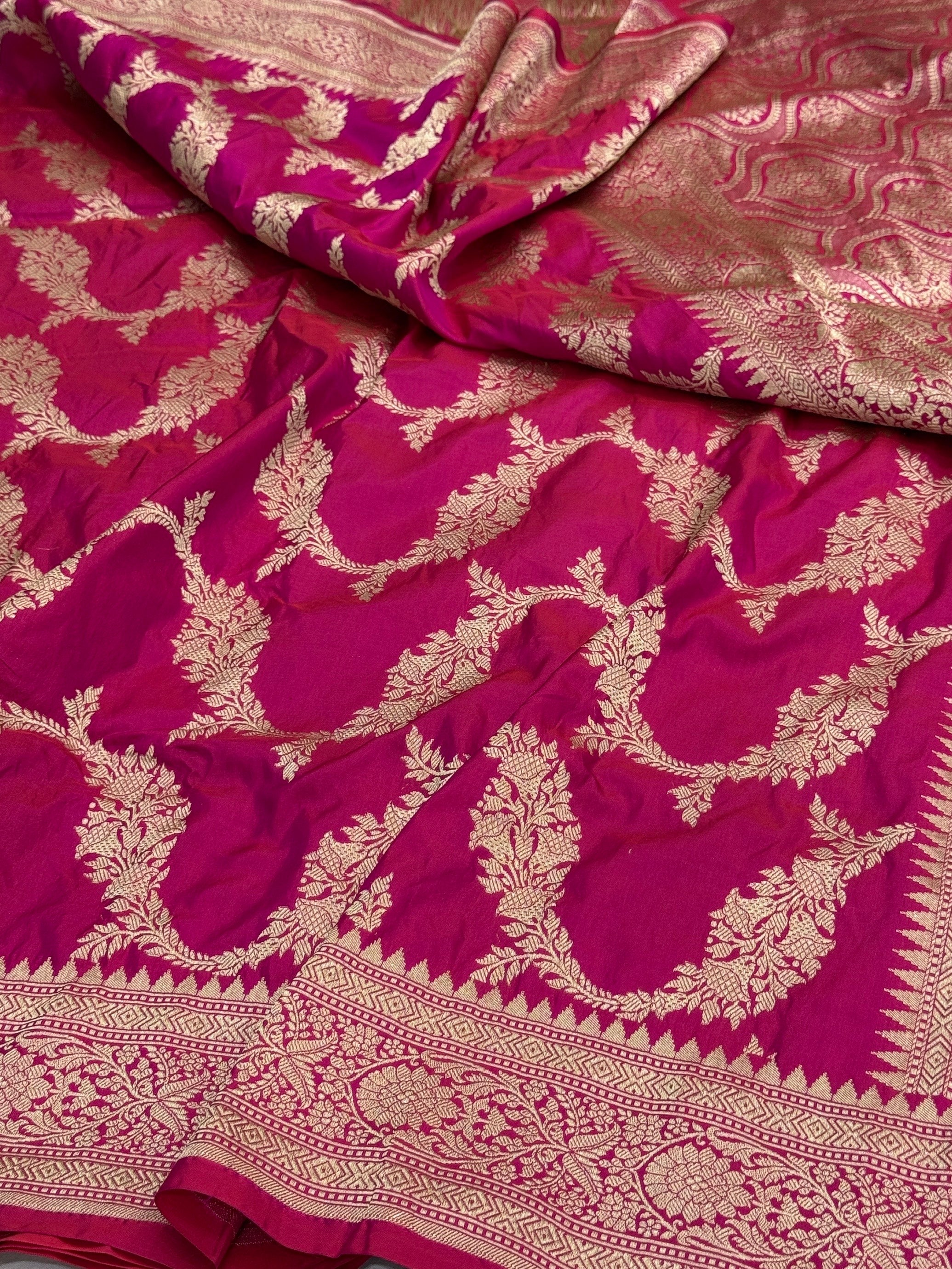Banarasi Pure Katan Silk Saree | Pure Silk | Cutwork Technique | Banarasi Katan Silk Saree - Image 6