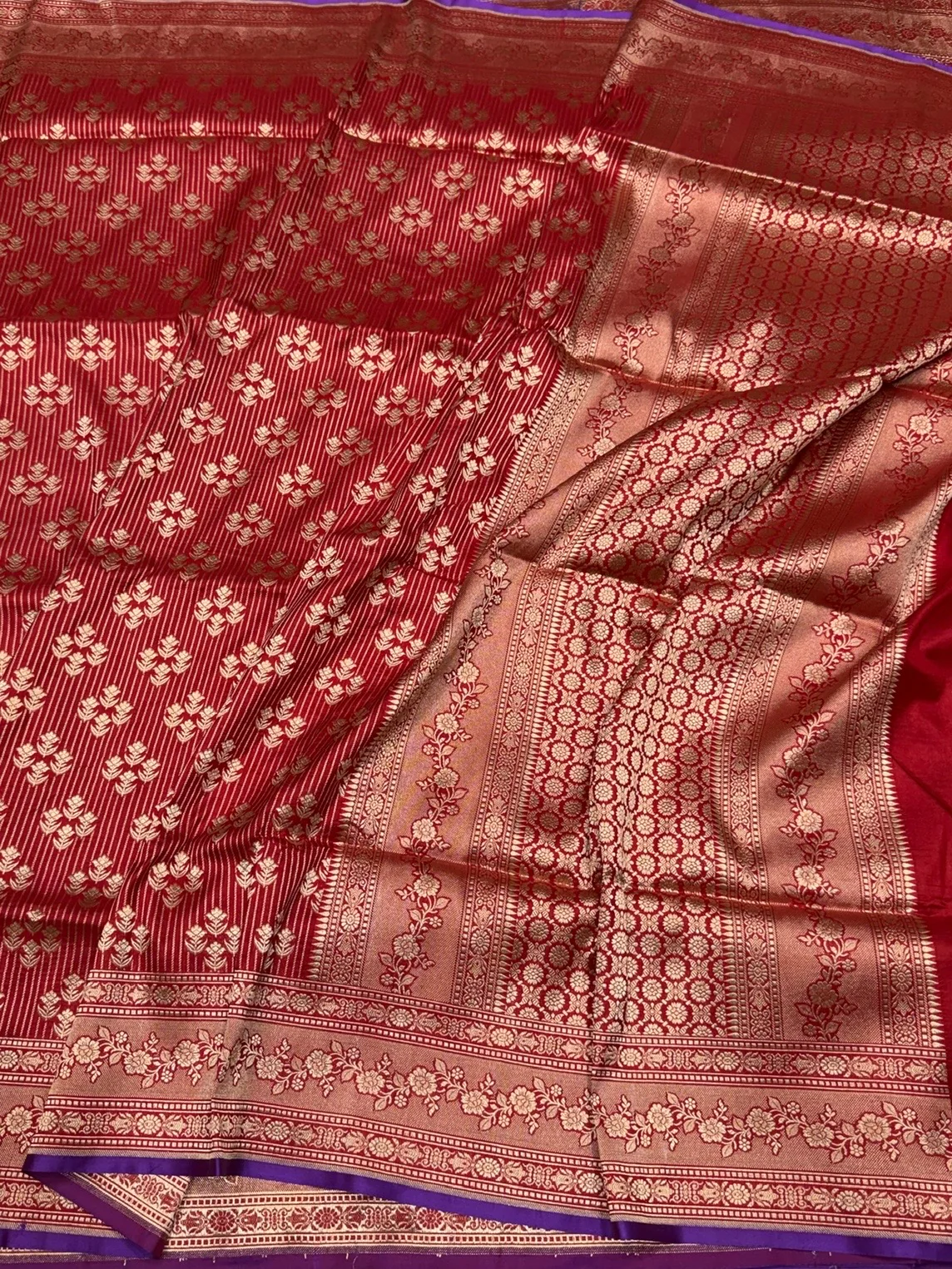 Banarasi Pure Katan Silk Saree | Pure Silk | Cutwork Technique | Banarasi Katan Silk Saree - Image 11