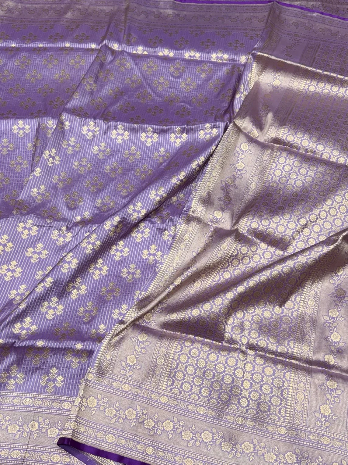 Banarasi Pure Katan Silk Saree | Pure Silk | Cutwork Technique | Banarasi Katan Silk Saree - Image 14
