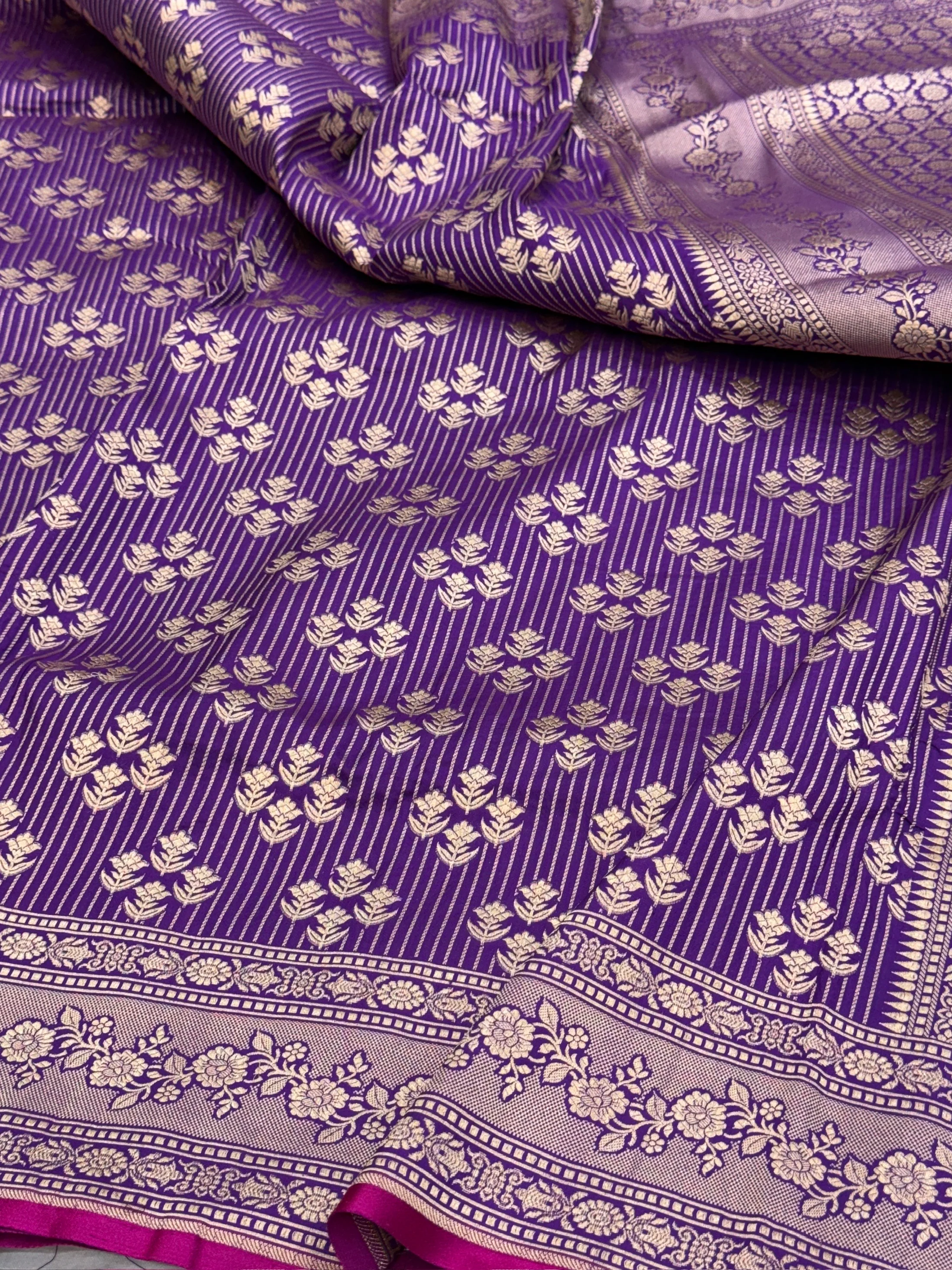 Banarasi Pure Katan Silk Saree | Pure Silk | Cutwork Technique | Banarasi Katan Silk Saree - Image 15