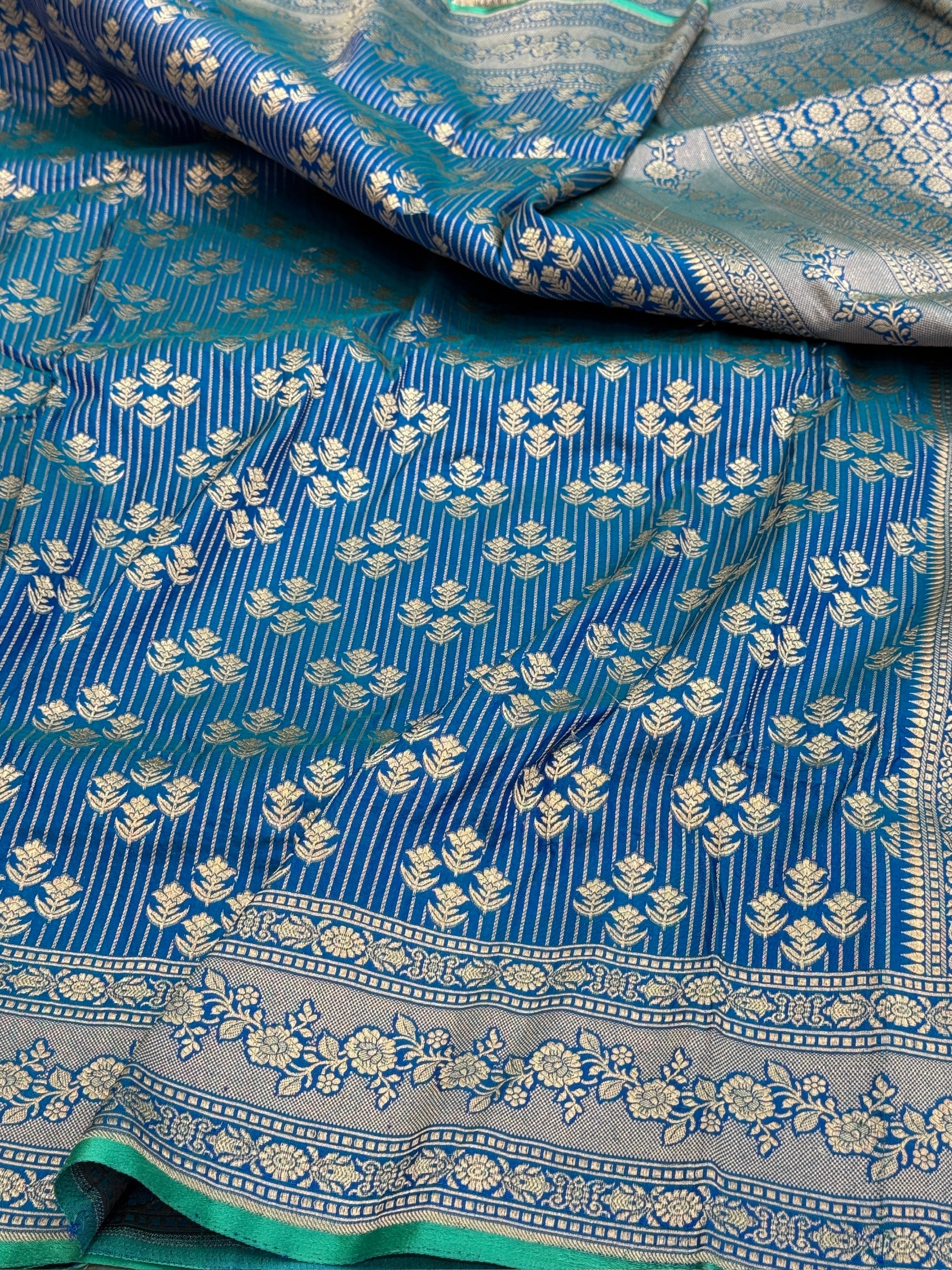 Banarasi Pure Katan Silk Saree | Pure Silk | Cutwork Technique | Banarasi Katan Silk Saree - Image 18