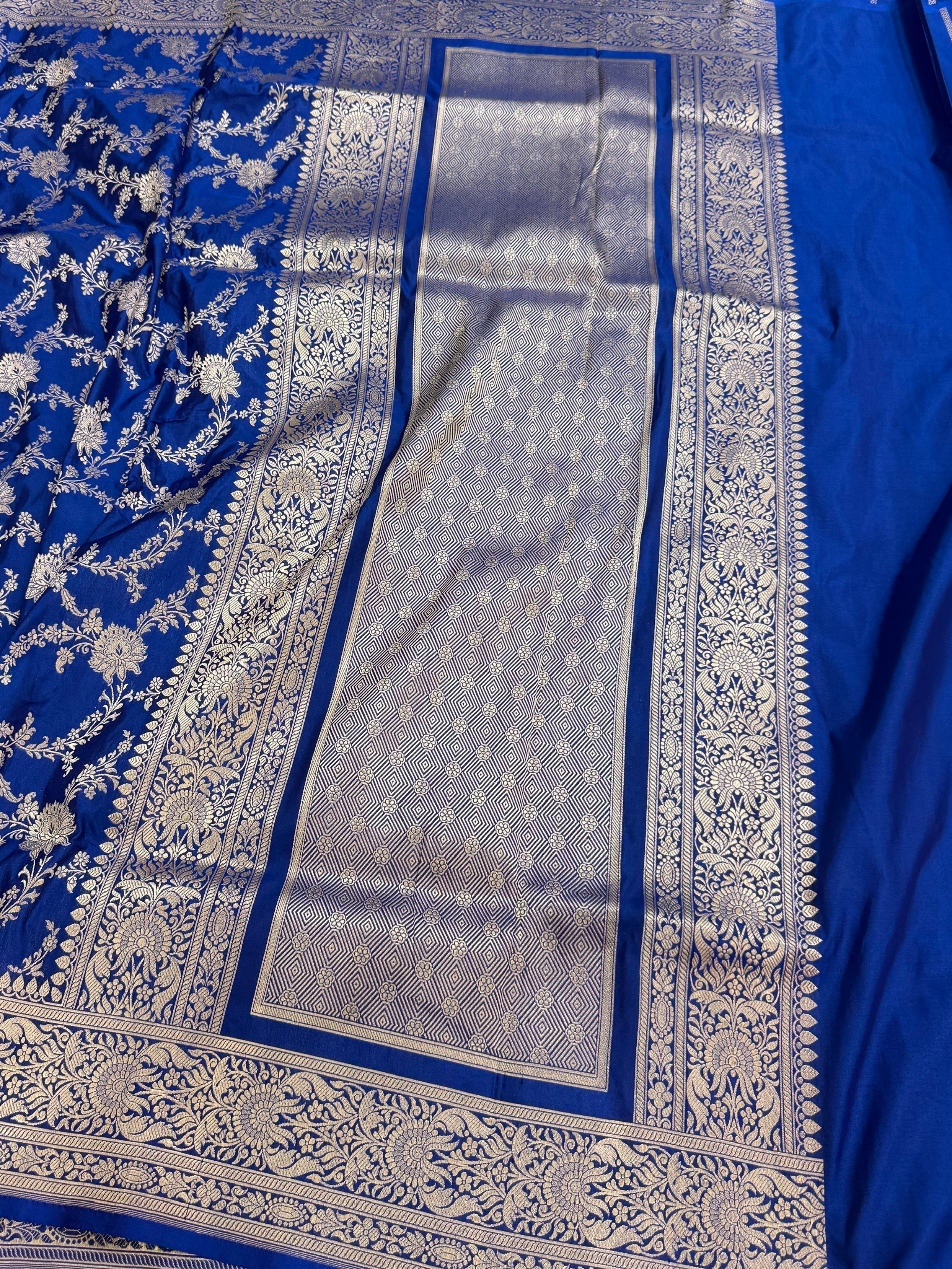 Banarasi Pure Katan Silk Saree | Pure Silk | Cutwork Technique | Banarasi Katan Silk Saree - Image 12