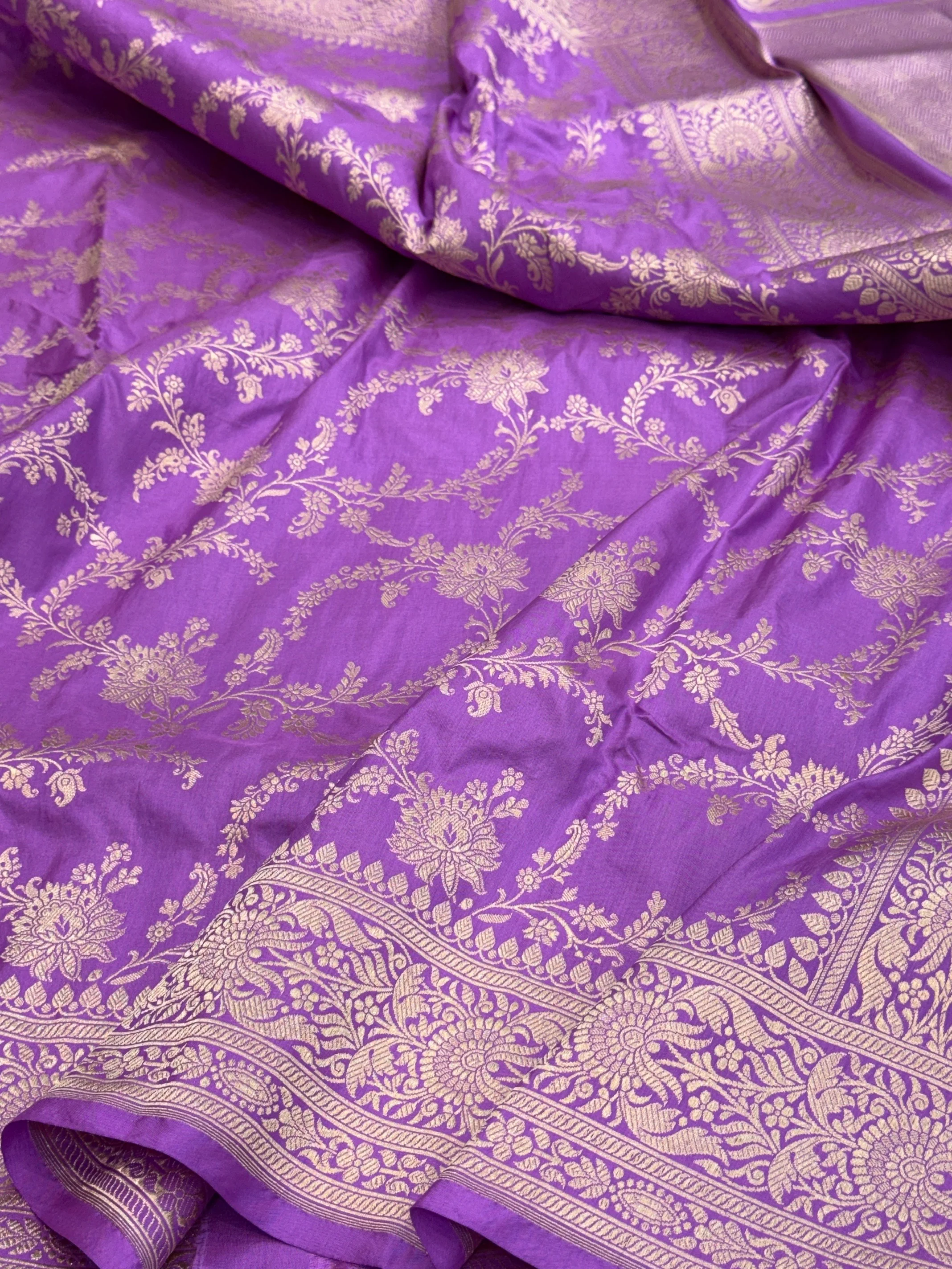 Banarasi Pure Katan Silk Saree | Pure Silk | Cutwork Technique | Banarasi Katan Silk Saree - Image 13