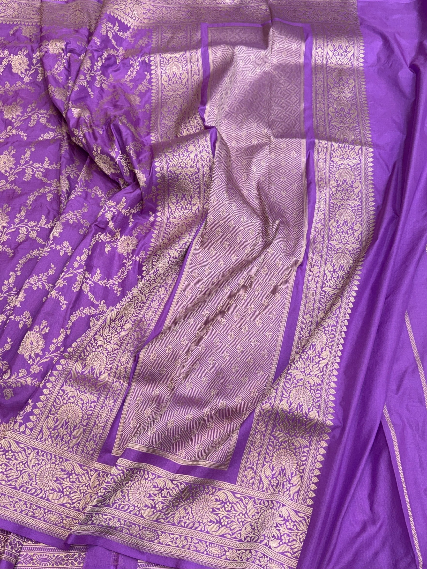 Banarasi Pure Katan Silk Saree | Pure Silk | Cutwork Technique | Banarasi Katan Silk Saree - Image 15