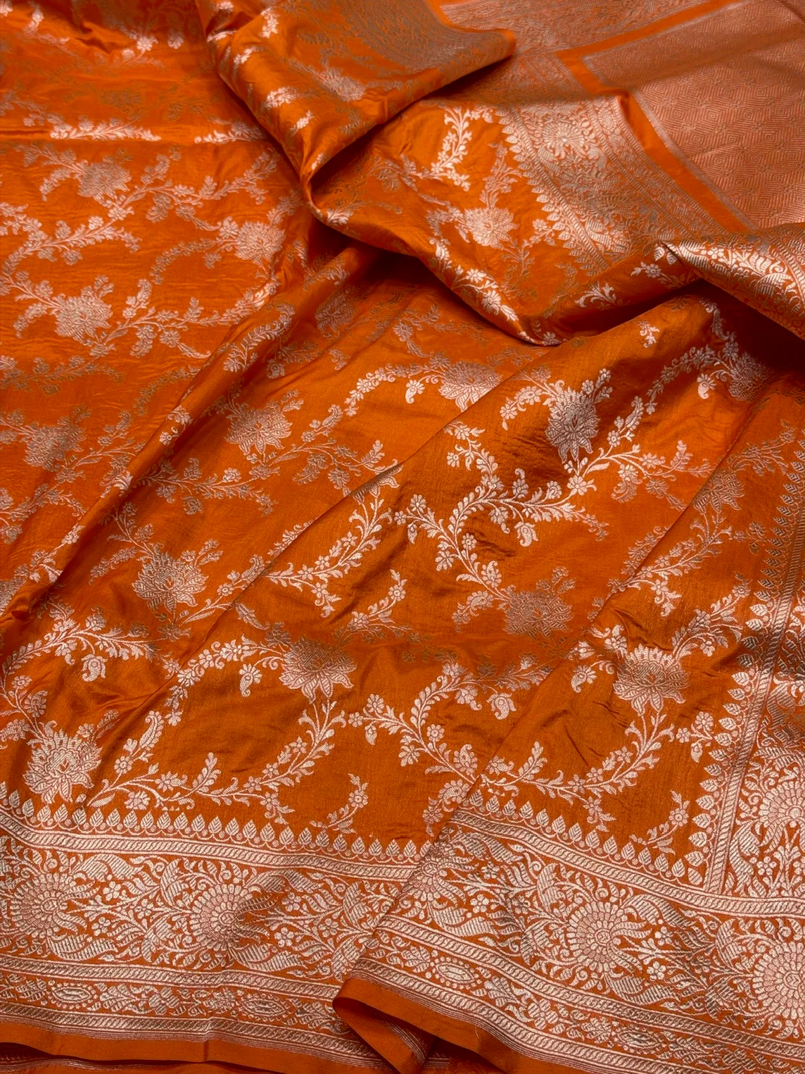 Banarasi Pure Katan Silk Saree | Pure Silk | Cutwork Technique | Banarasi Katan Silk Saree - Image 16