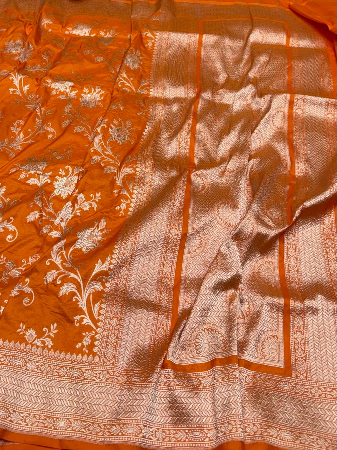 Banarasi Pure Katan Silk Saree | Pure Silk | Cutwork Technique | Banarasi Katan Silk Saree - Image 3