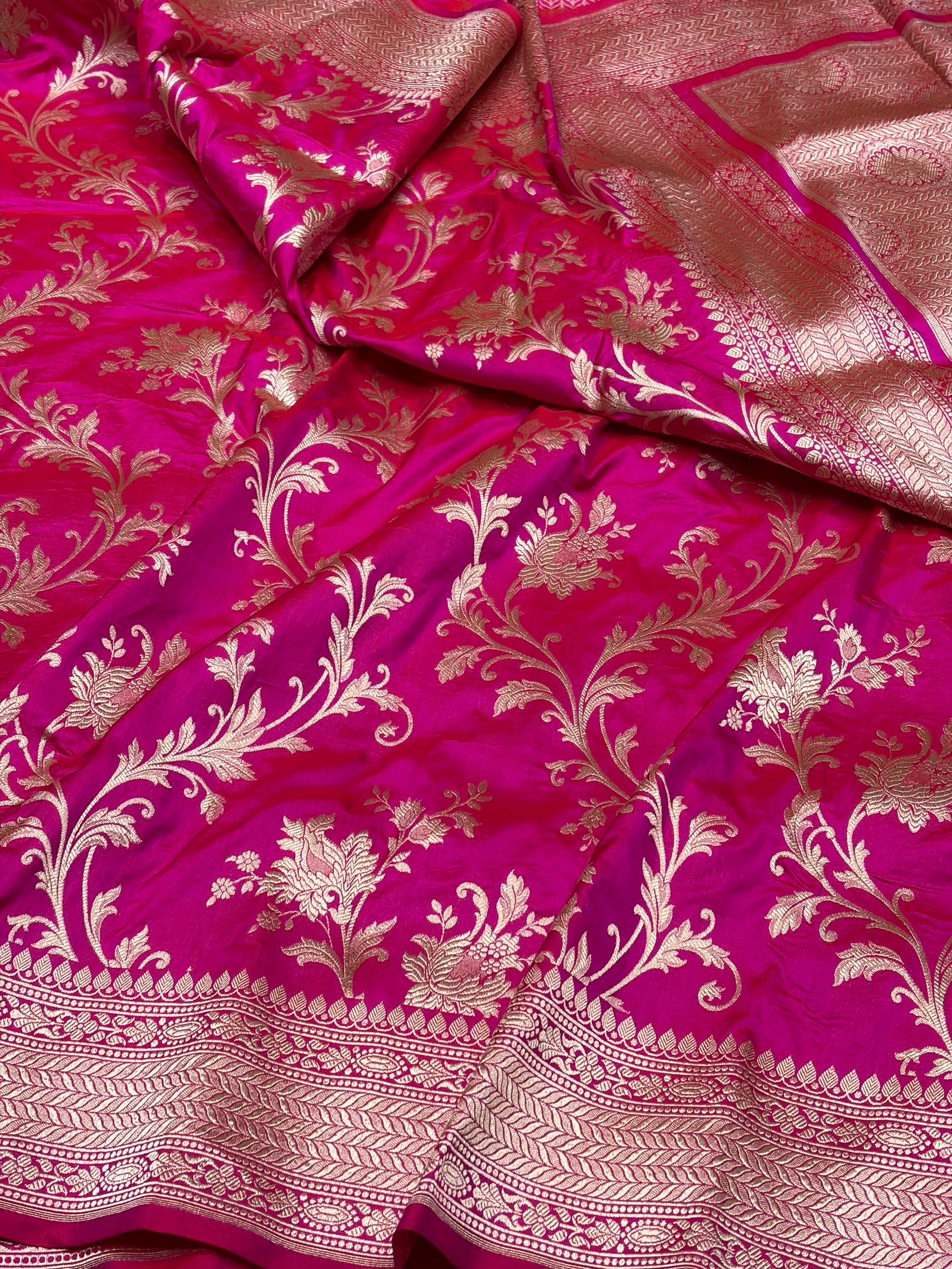 Banarasi Pure Katan Silk Saree | Pure Silk | Cutwork Technique | Banarasi Katan Silk Saree - Image 4