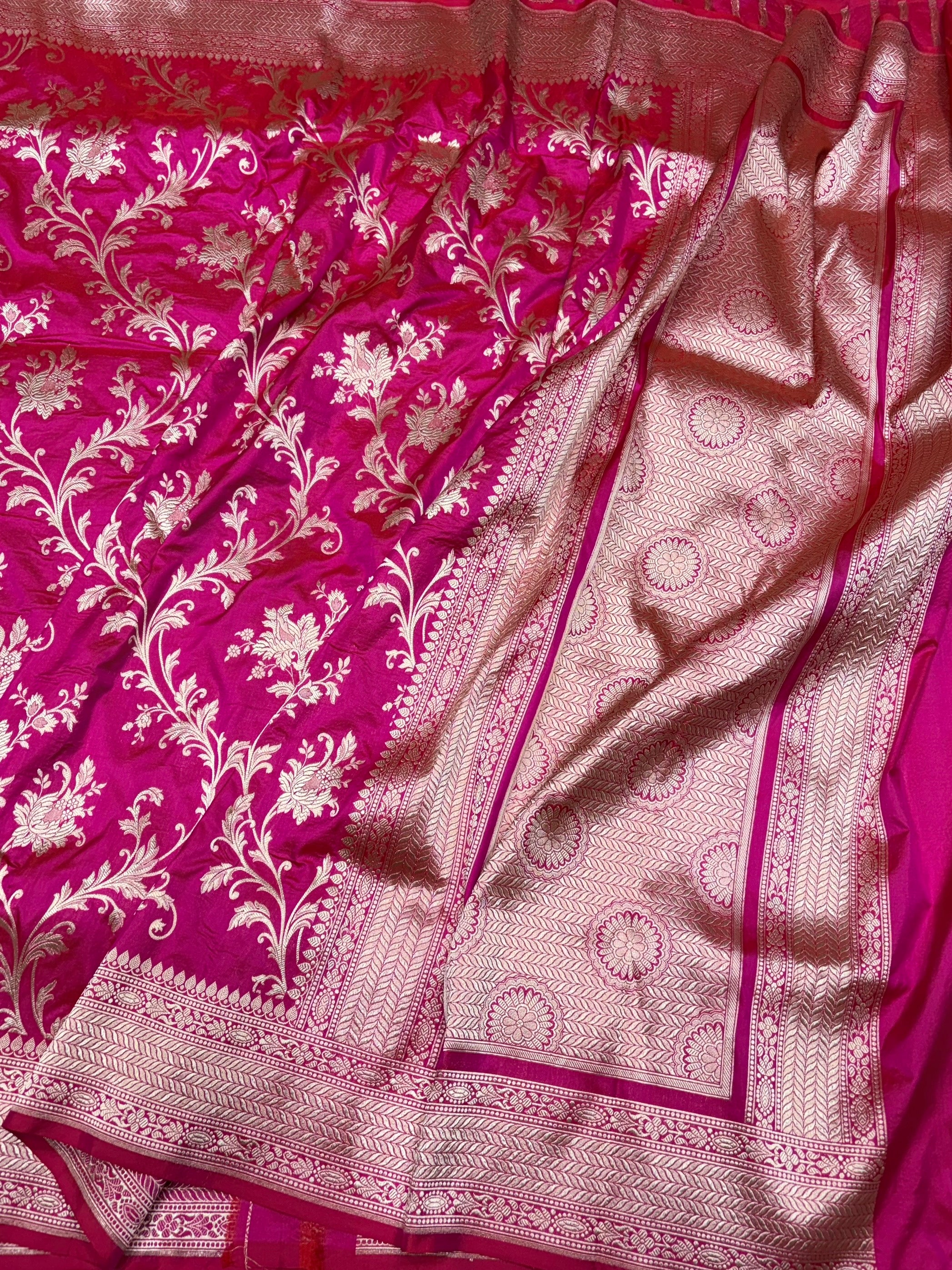Banarasi Pure Katan Silk Saree | Pure Silk | Cutwork Technique | Banarasi Katan Silk Saree - Image 6