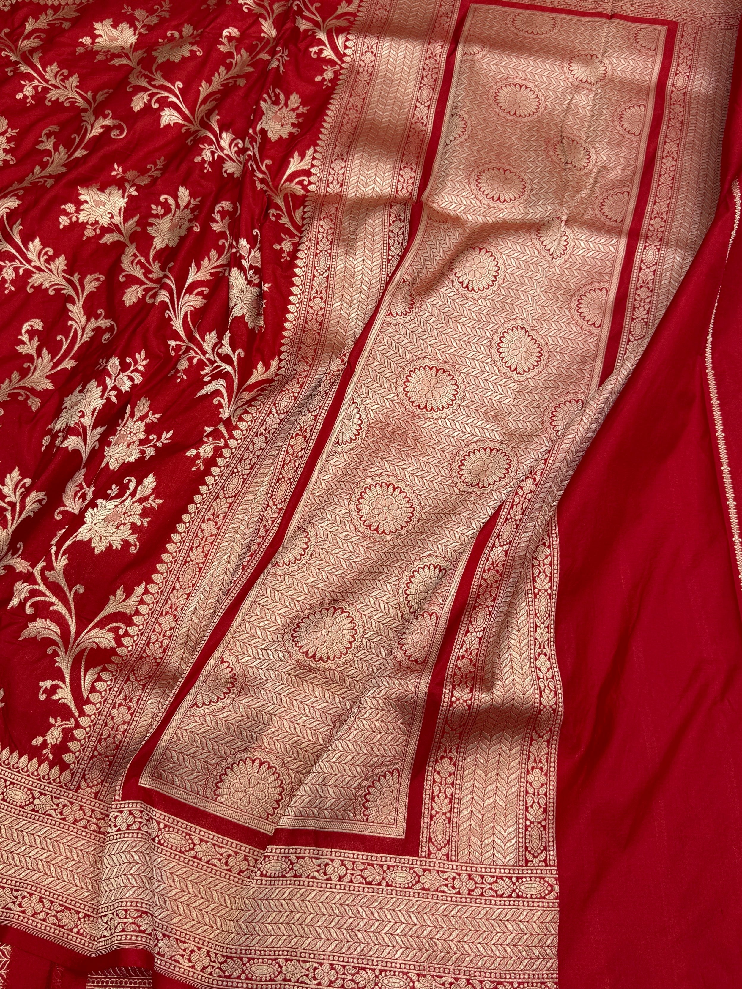Banarasi Pure Katan Silk Saree | Pure Silk | Cutwork Technique | Banarasi Katan Silk Saree - Image 9