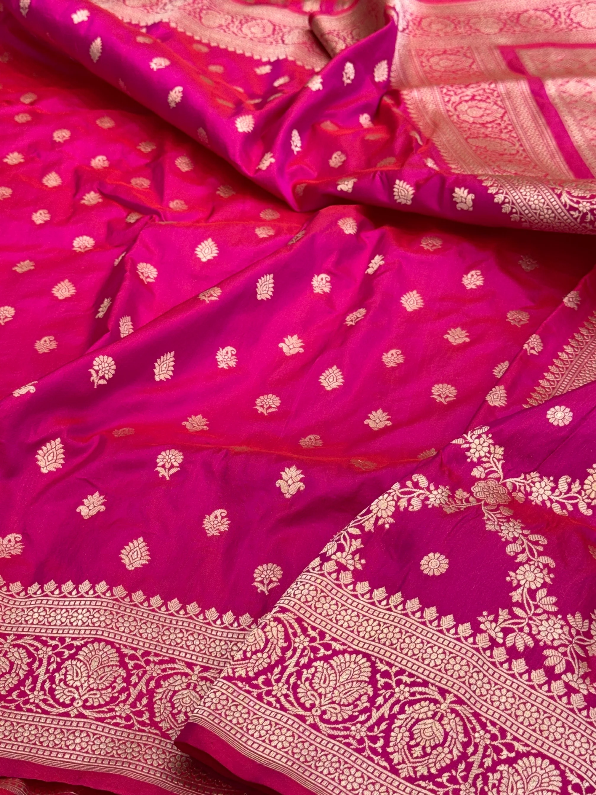 Banarasi Pure Katan Silk Saree | Pure Silk | Cutwork Technique | Banarasi Katan Silk Saree - Image 4