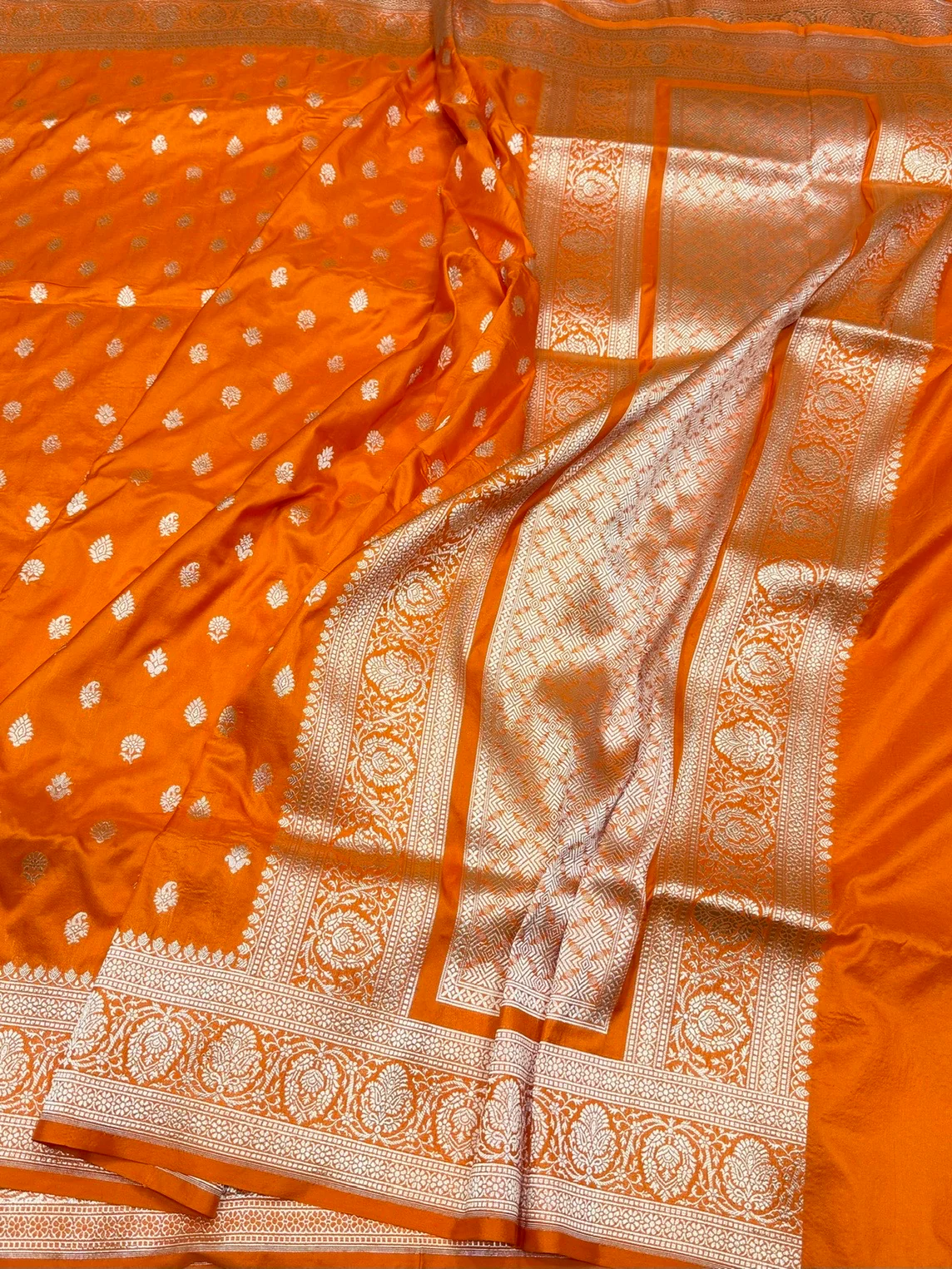 Banarasi Pure Katan Silk Saree | Pure Silk | Cutwork Technique | Banarasi Katan Silk Saree - Image 9