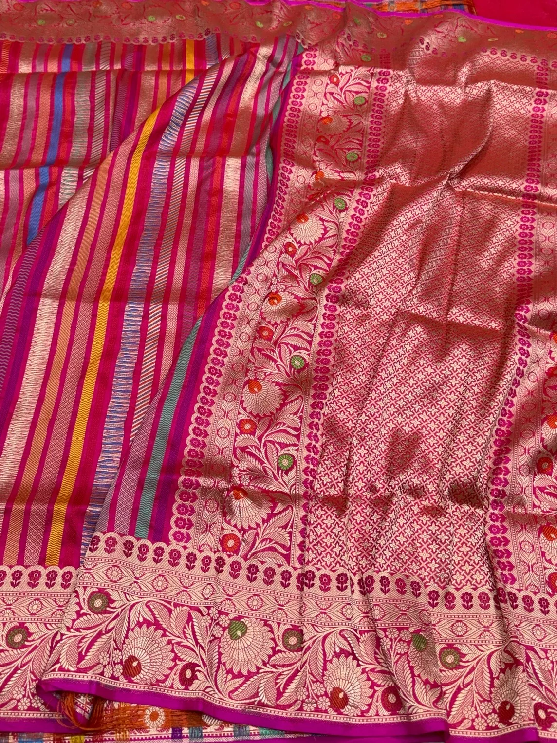 Multicolour Banarasi Pure Silk Saree - Image 15