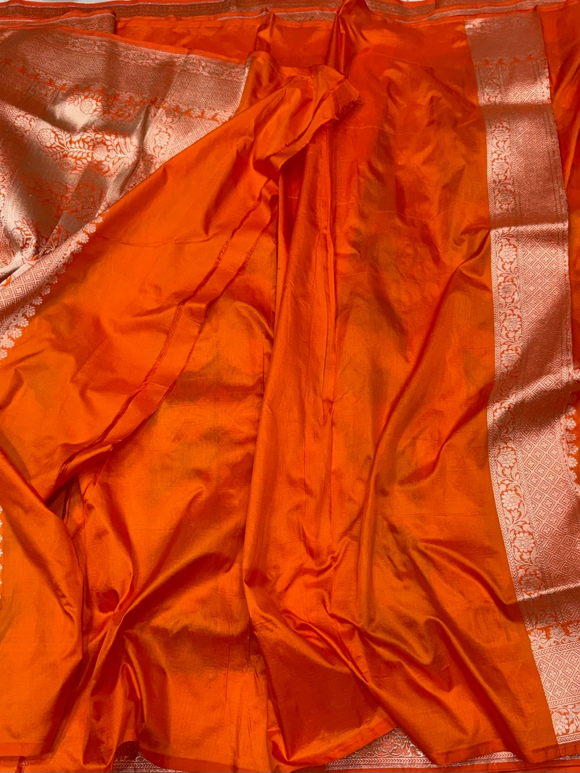 Multicolour Banarasi Pure Silk Saree – Cutwork Weave in 100% Pure Katan Silk - Image 2