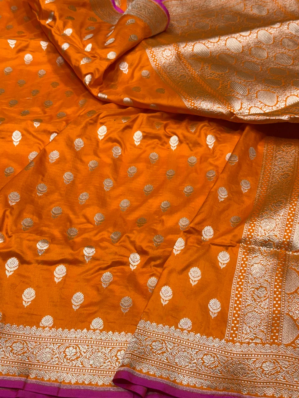 Banarasi Pure Katan Silk Saree | Pure Silk | Cutwork Technique | Banarasi Katan Silk Saree - Image 2