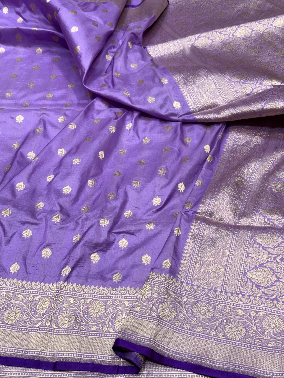 Banarasi Pure Katan Silk Saree | Pure Silk | Cutwork Technique | Banarasi Katan Silk Saree - Image 5