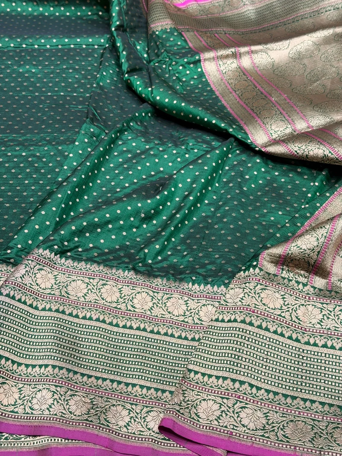 Banarasi Pure Katan Silk Saree | Pure Silk | Cutwork Technique | Banarasi Katan Silk Saree - Image 14