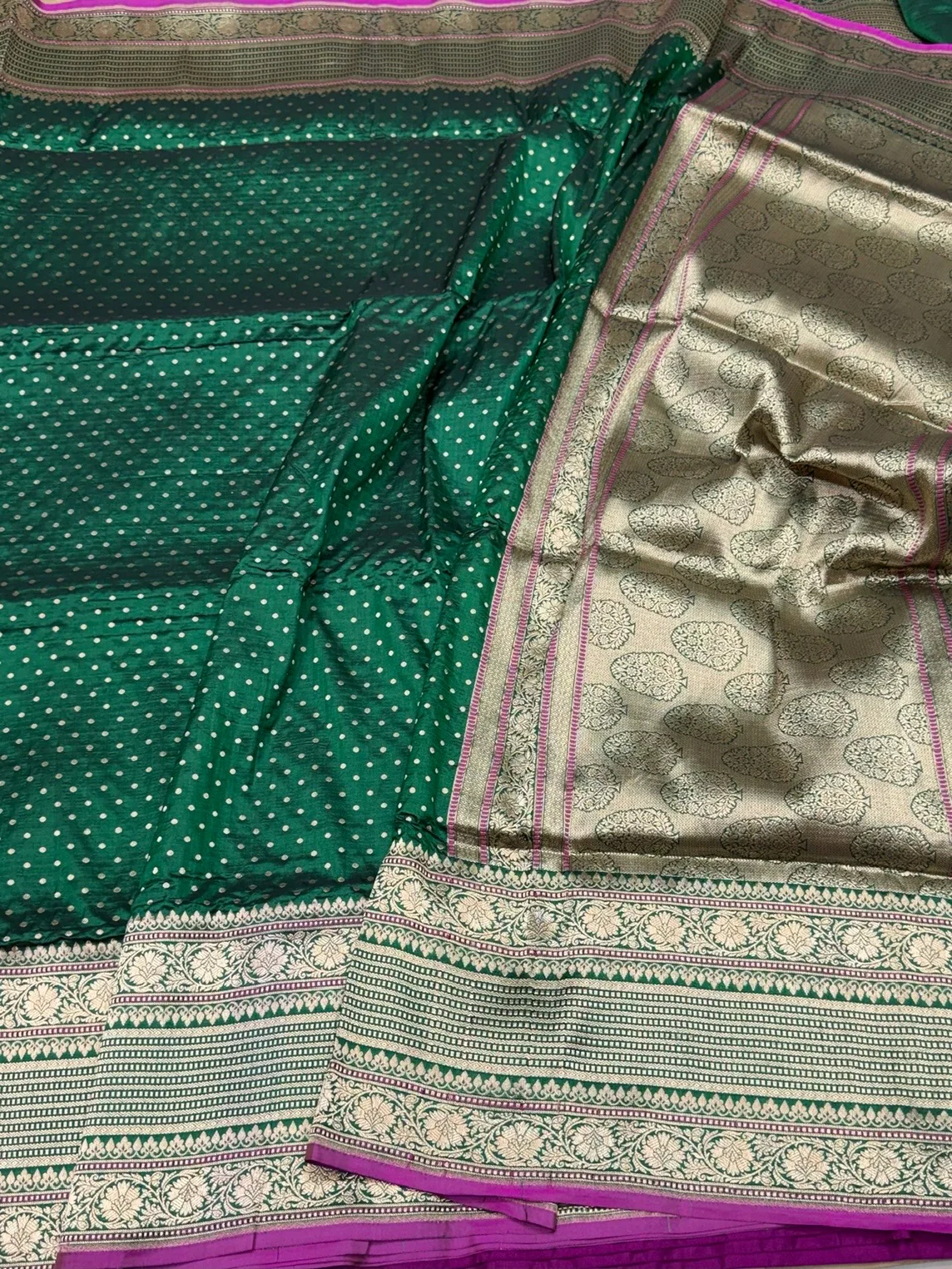 Banarasi Pure Katan Silk Saree | Pure Silk | Cutwork Technique | Banarasi Katan Silk Saree - Image 16