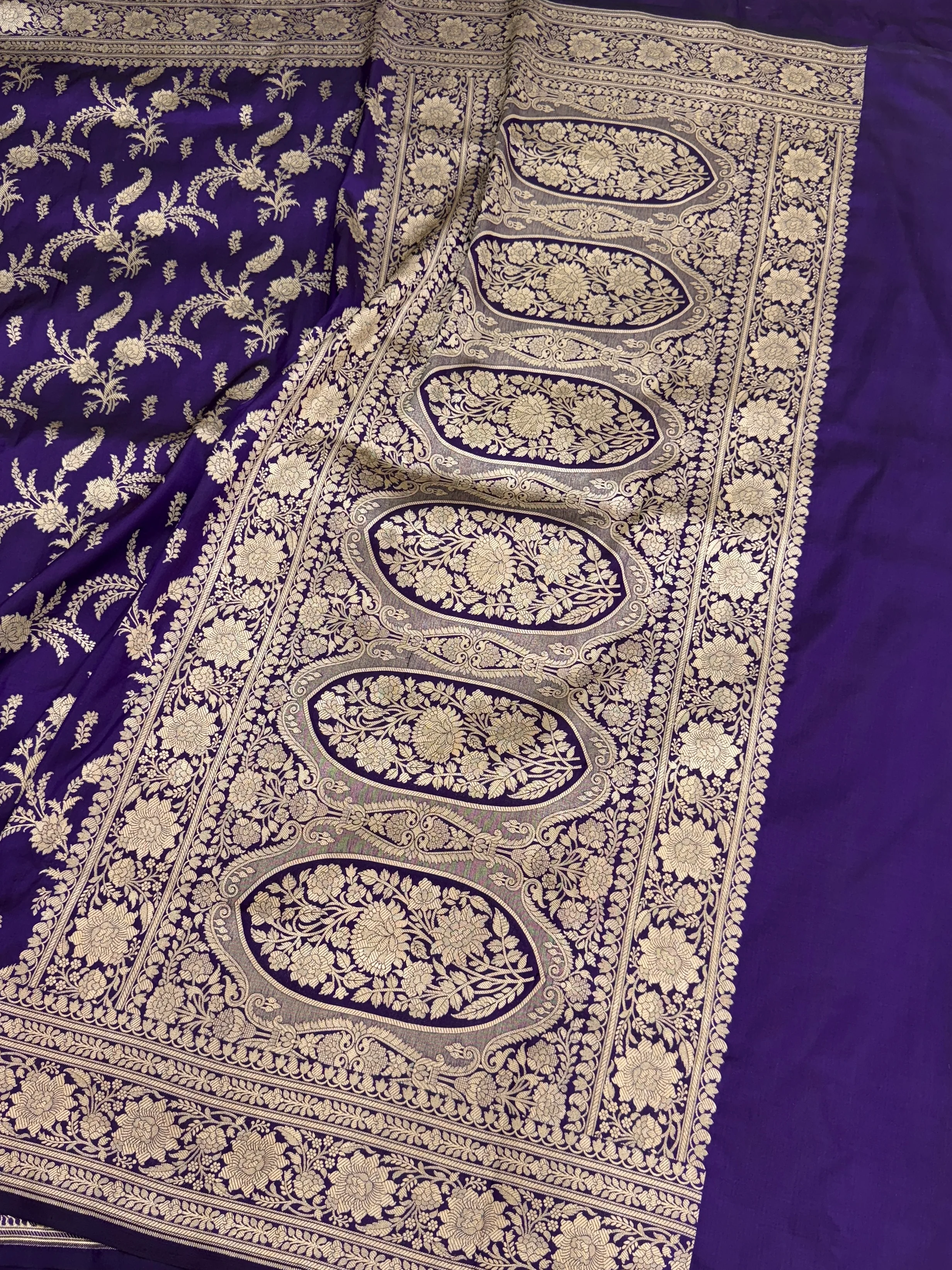 Banarasi Pure Katan Silk Saree | Pure Silk | Cutwork Technique | Banarasi Katan Silk Saree - Image 14