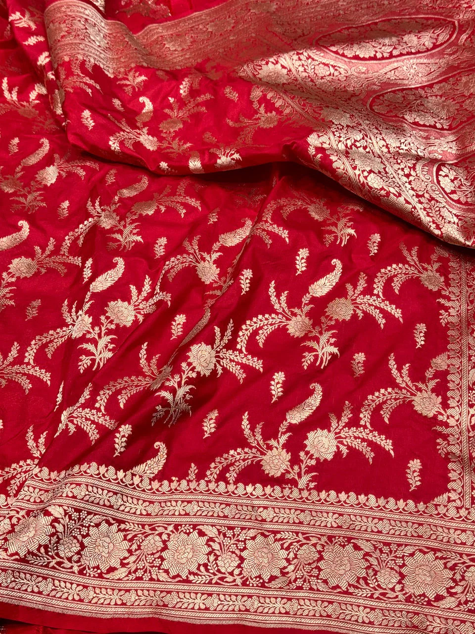 Banarasi Pure Katan Silk Saree | Pure Silk | Cutwork Technique | Banarasi Katan Silk Saree - Image 5
