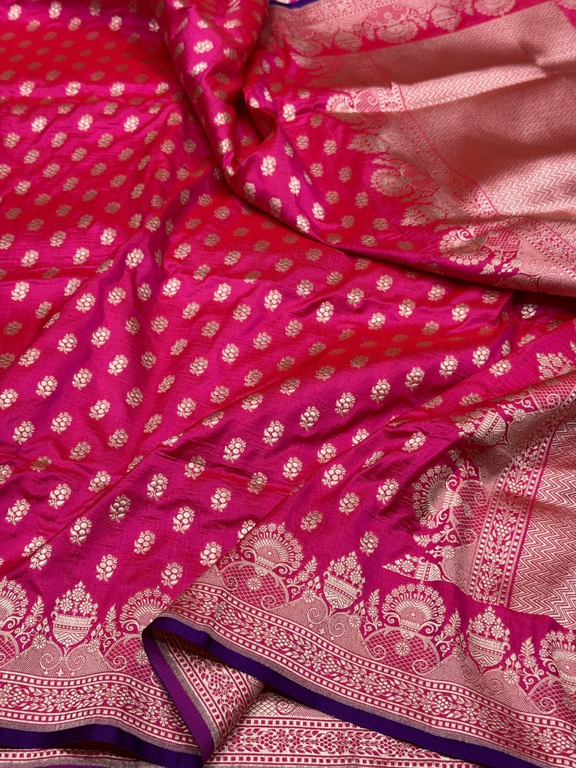 Banarasi Silk Saree in Cutwork Weave – Katan Silk Elegance - Image 13